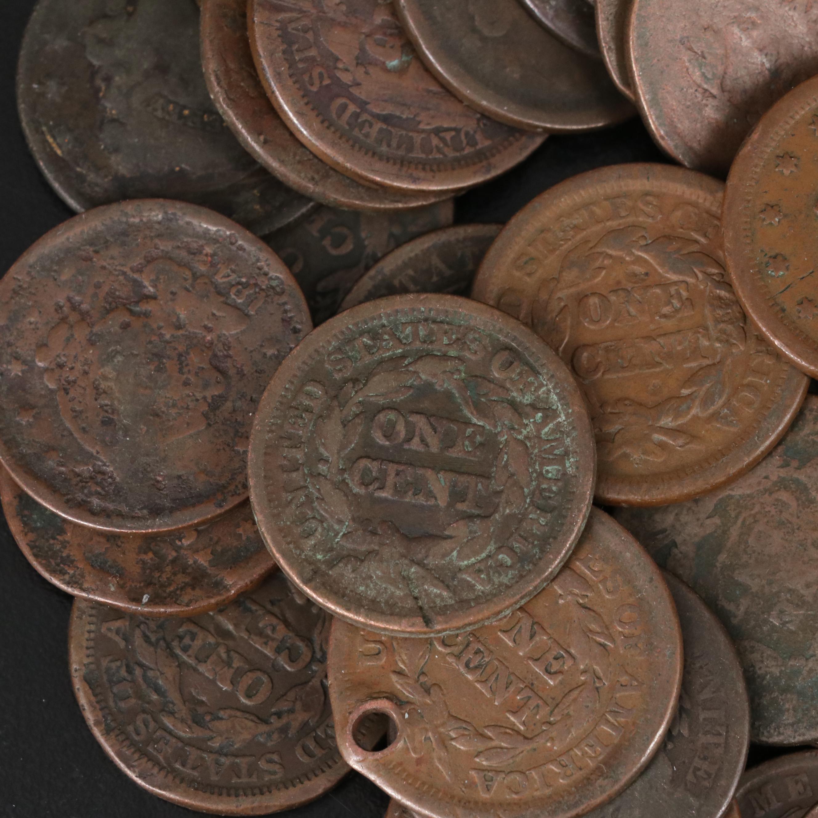 Collection of Forty-Five Cull United States Large Cents
