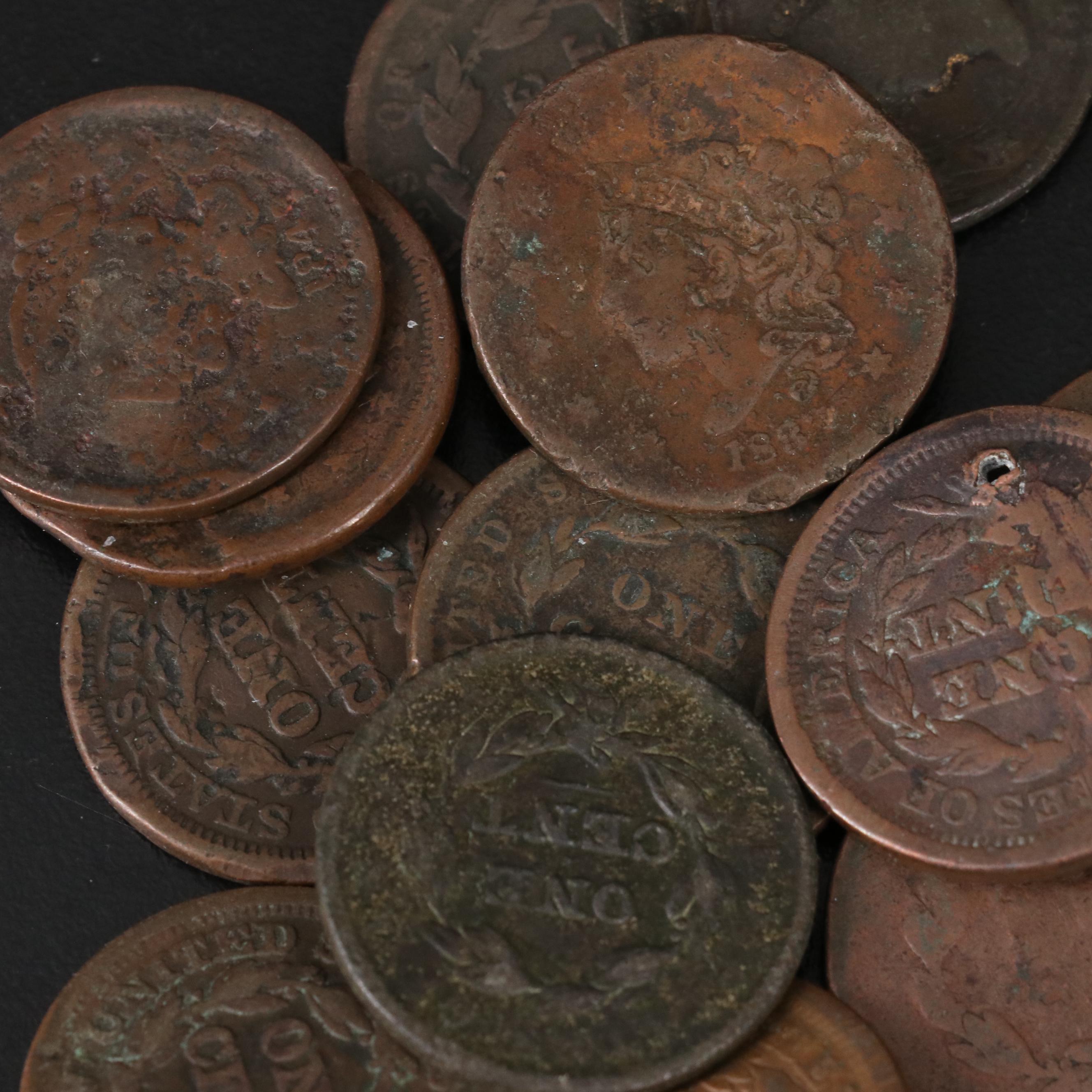 Collection of Forty-Five Cull United States Large Cents