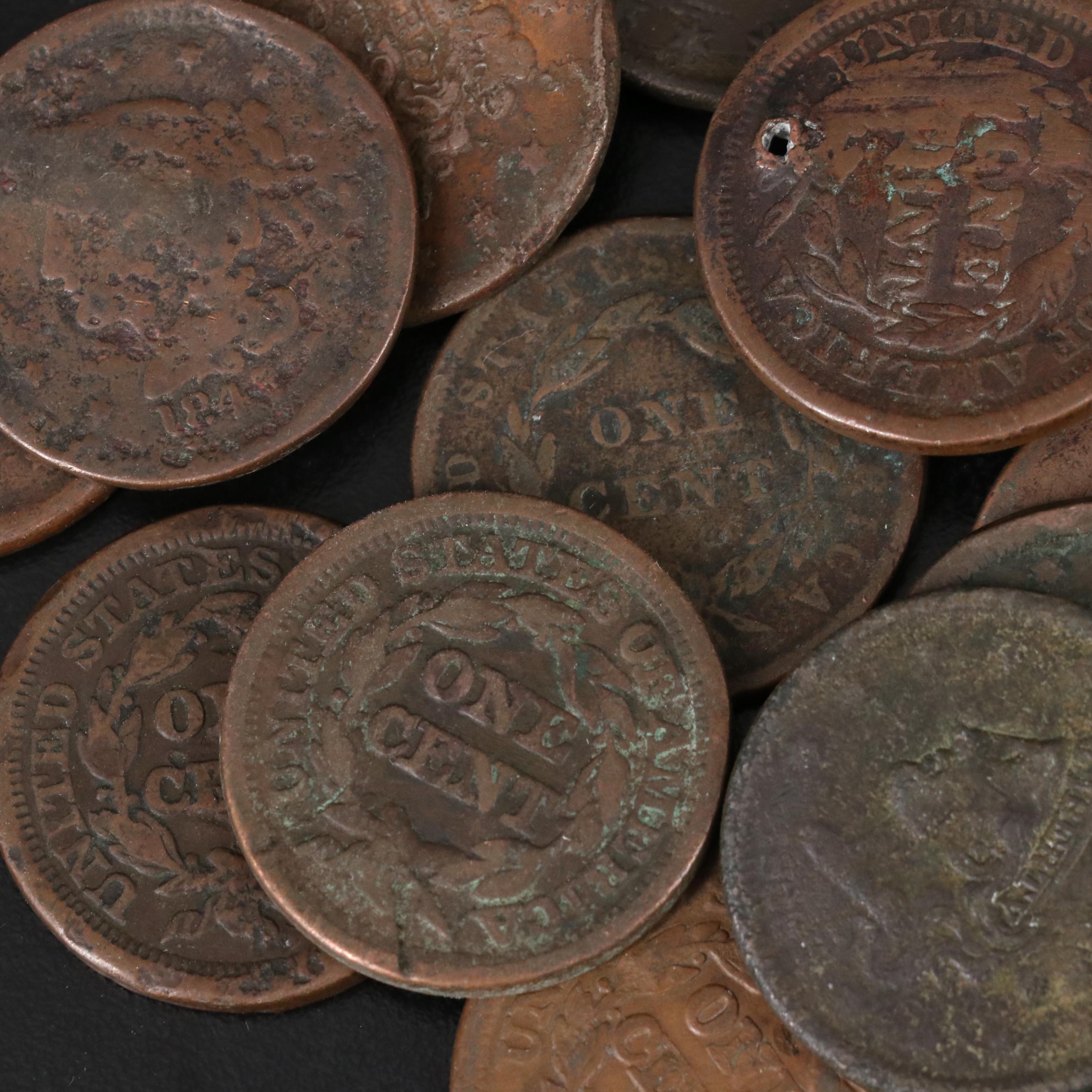 Collection of Forty-Five Cull United States Large Cents
