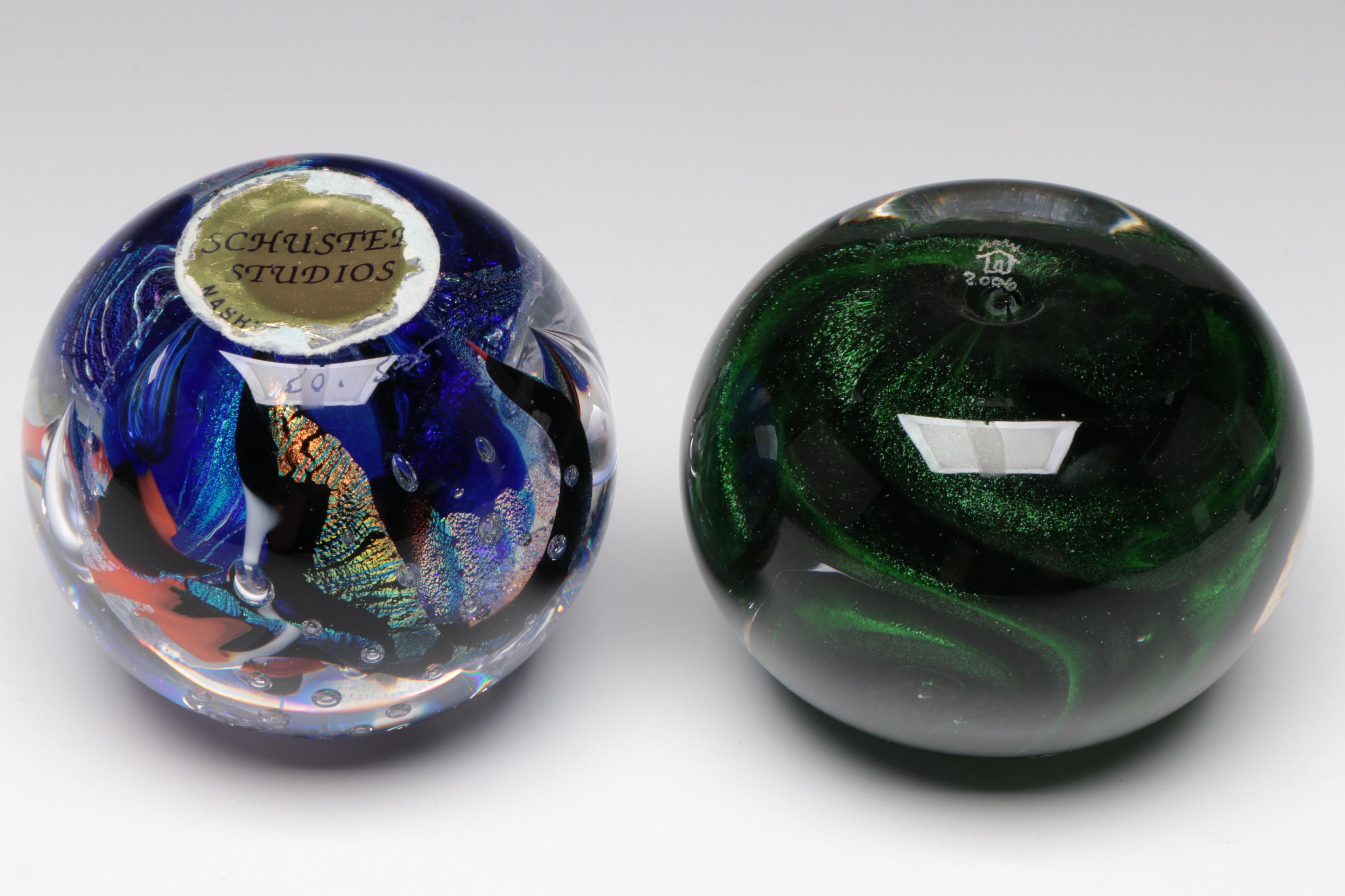 Hot House, Schuster, Robert Eickholt, and Other Art Glass Paperweights