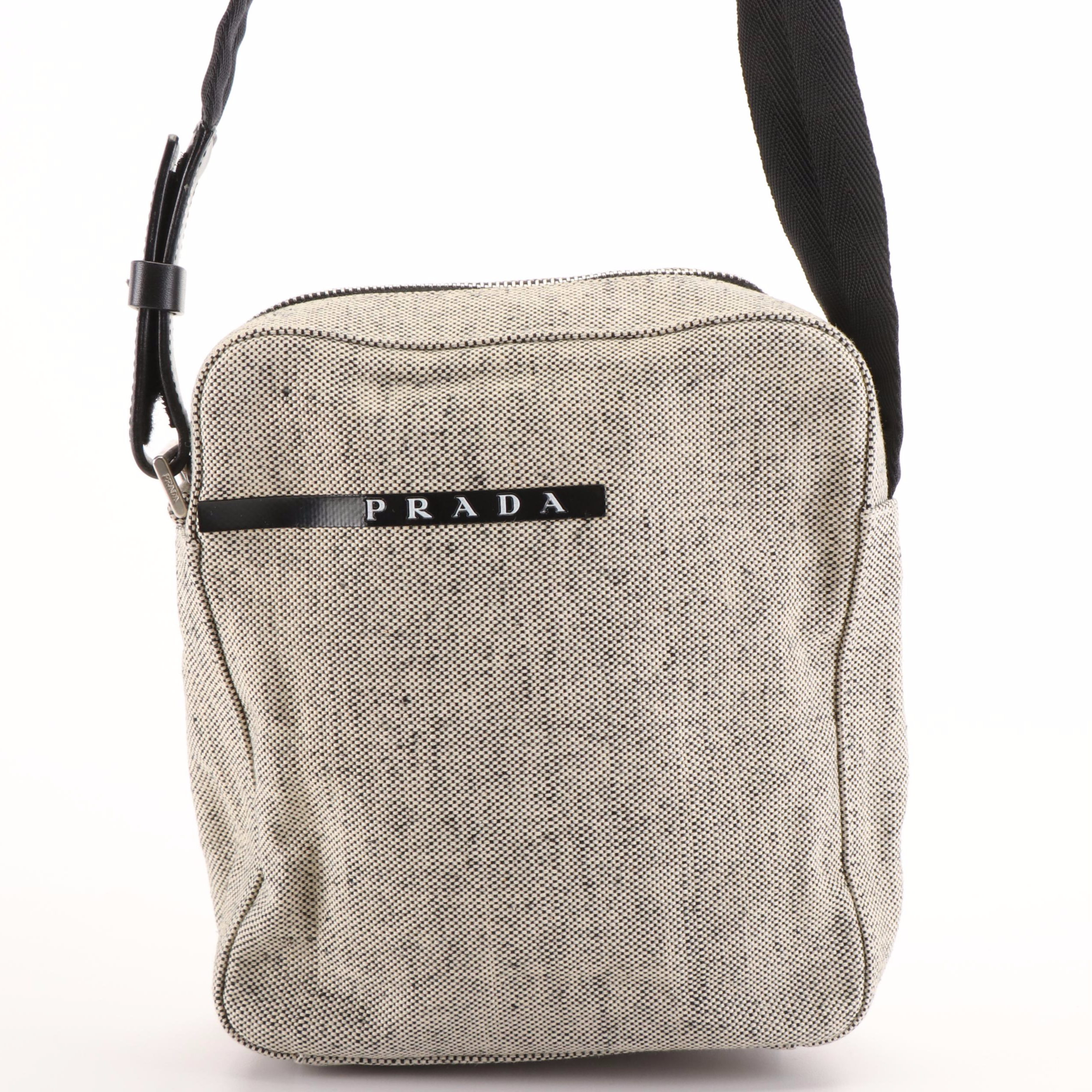 Prada Sport Crossbody Bag in Grey Canvas