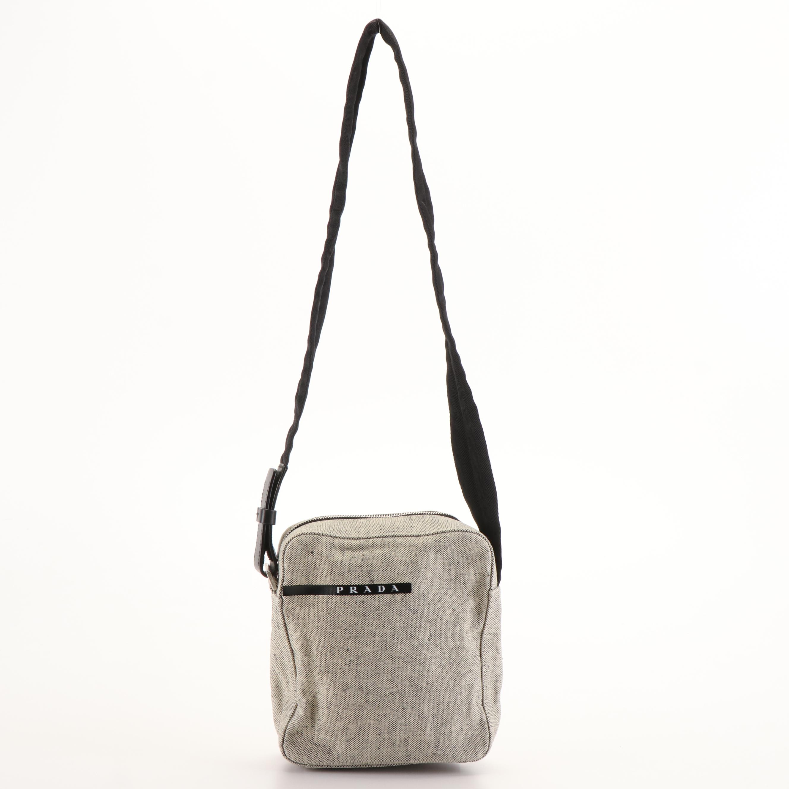Prada Sport Crossbody Bag in Grey Canvas