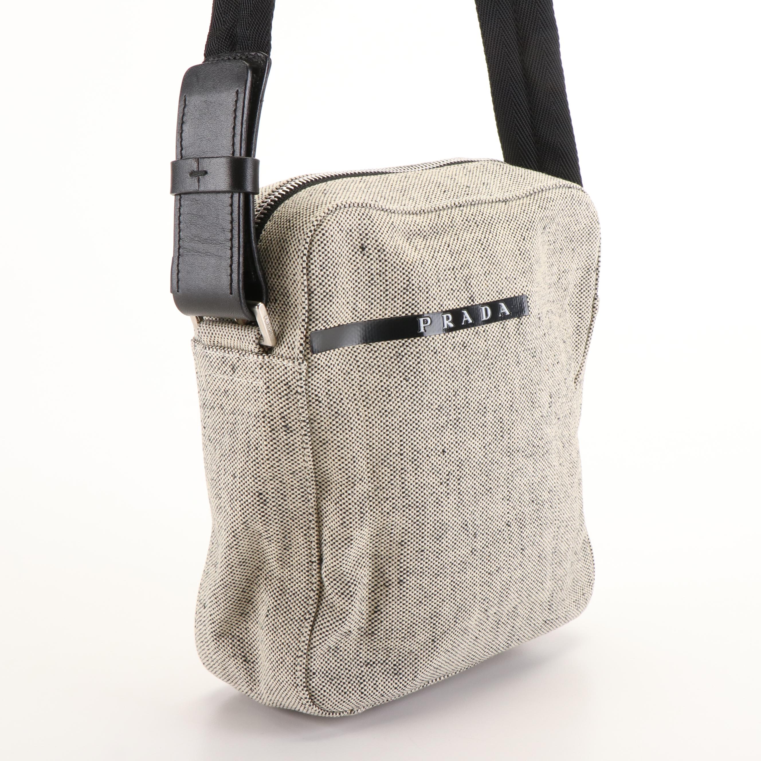 Prada Sport Crossbody Bag in Grey Canvas