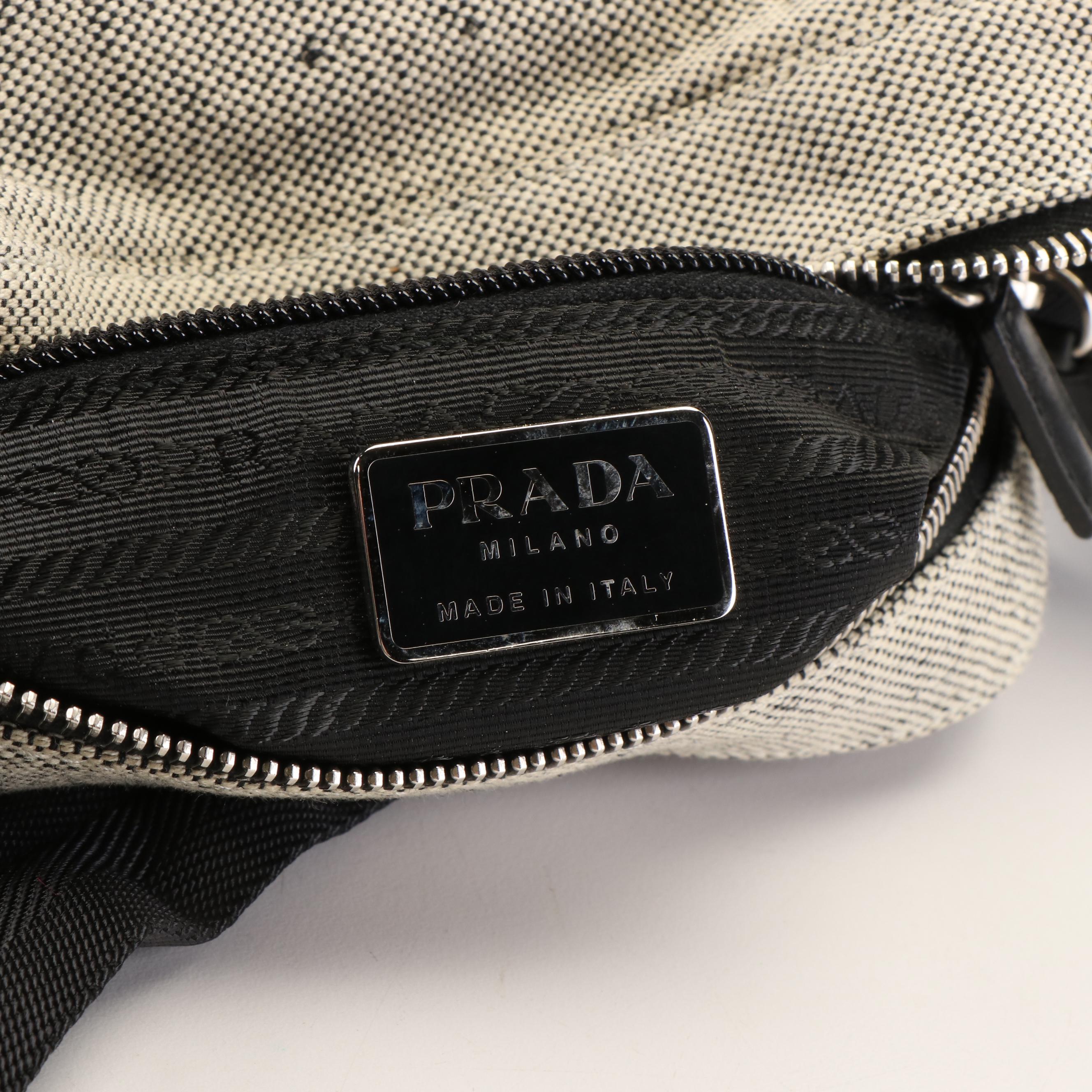 Prada Sport Crossbody Bag in Grey Canvas