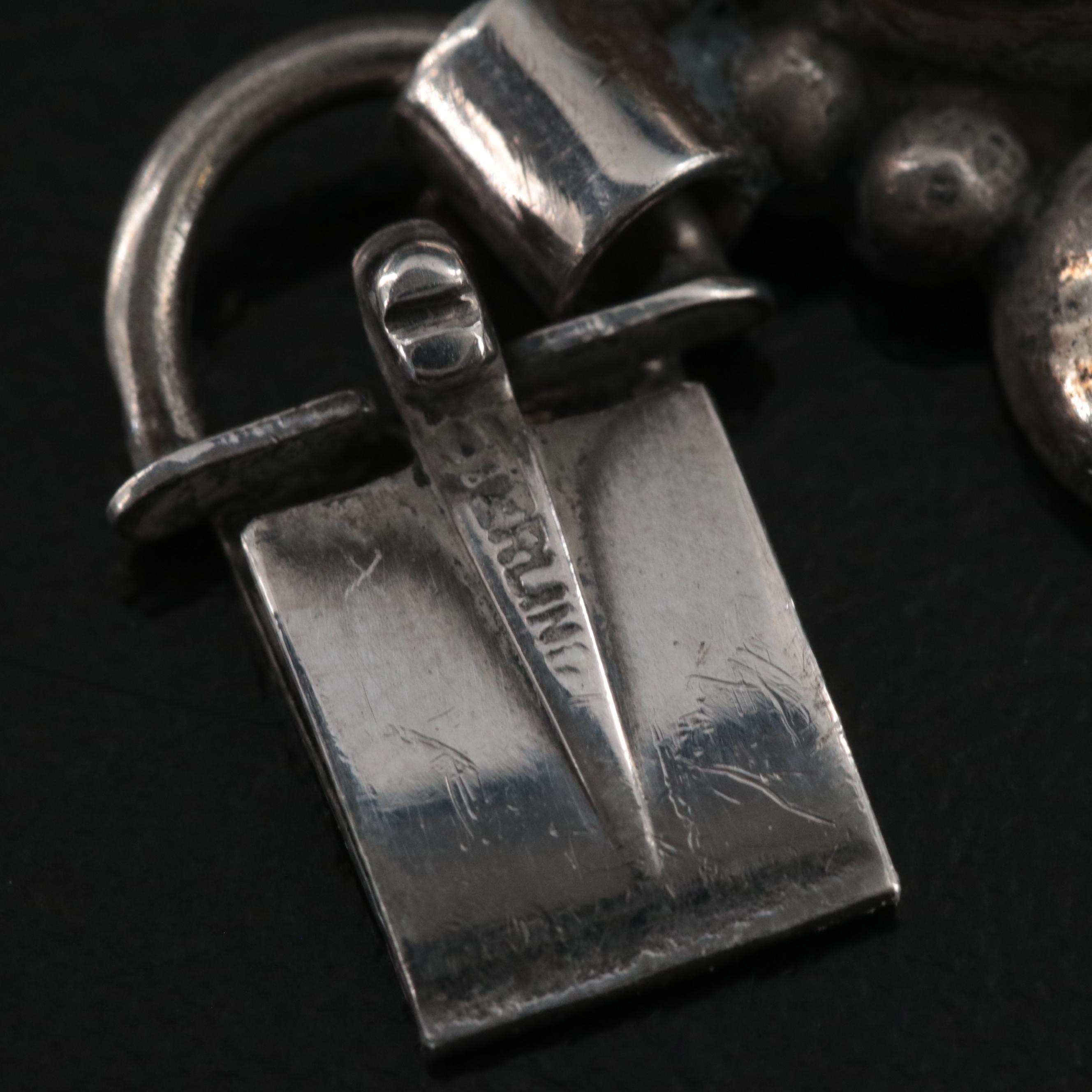 Modernist Gilbert Original Sterling Moonstone Necklace