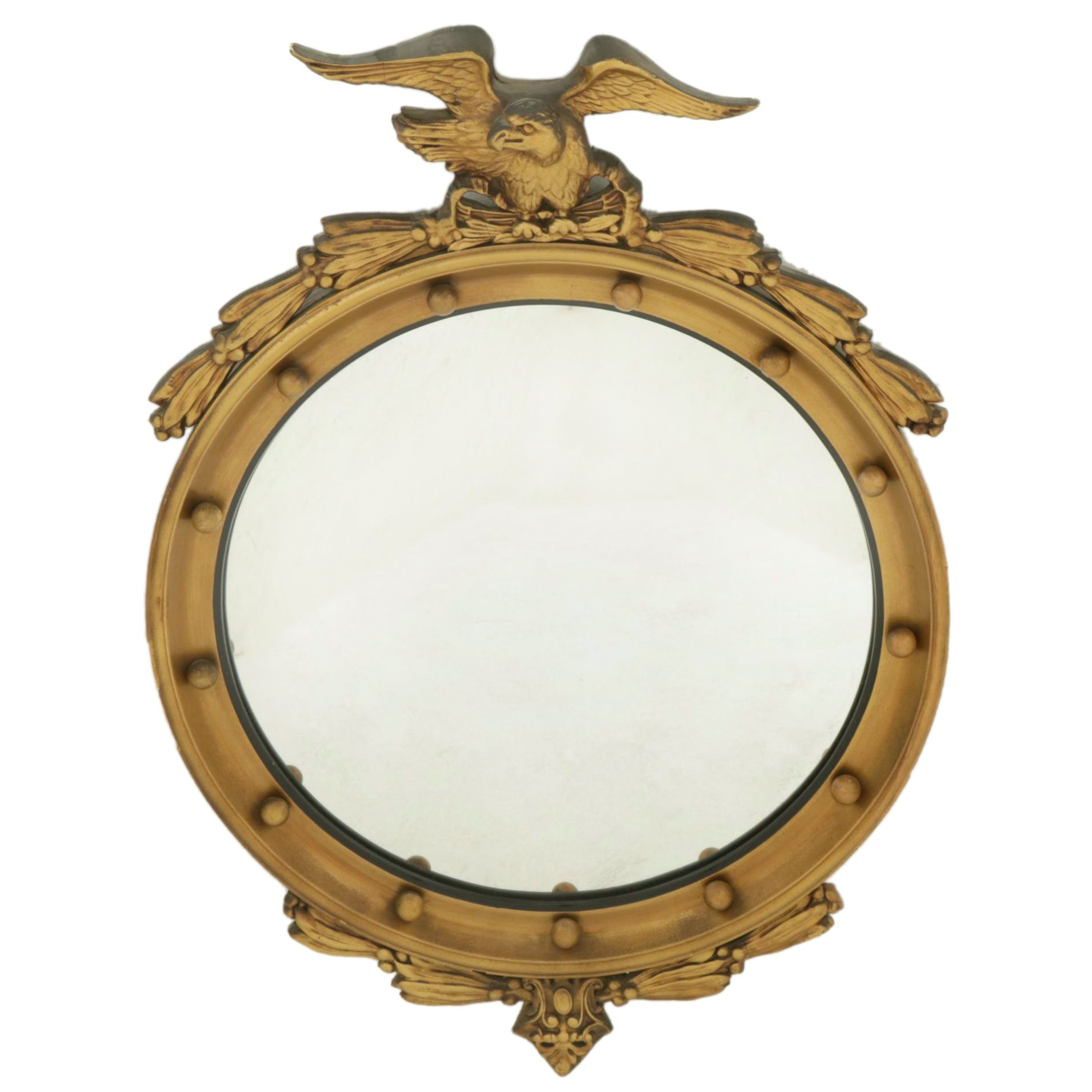 Federal Style Convex Fisheye Wall Mirror, Early to Mid-20th Century