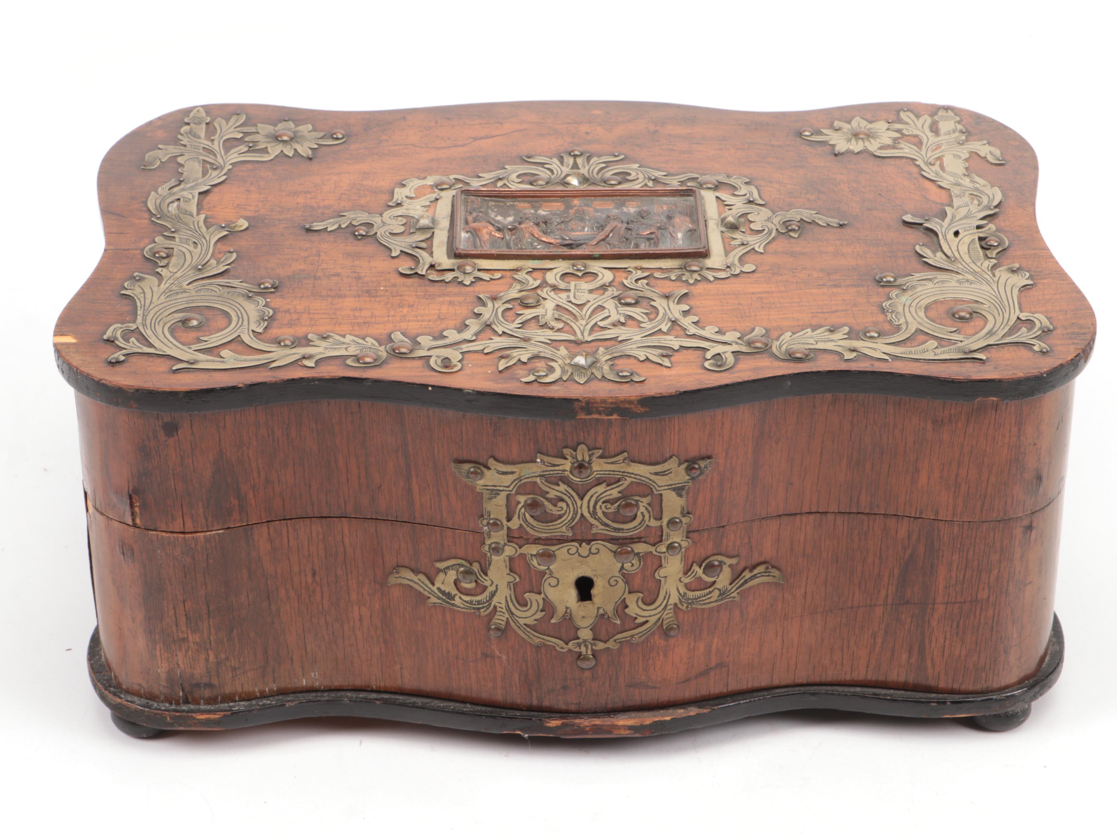 Metal Mounted Wood Game Compendium, Early 20th Century