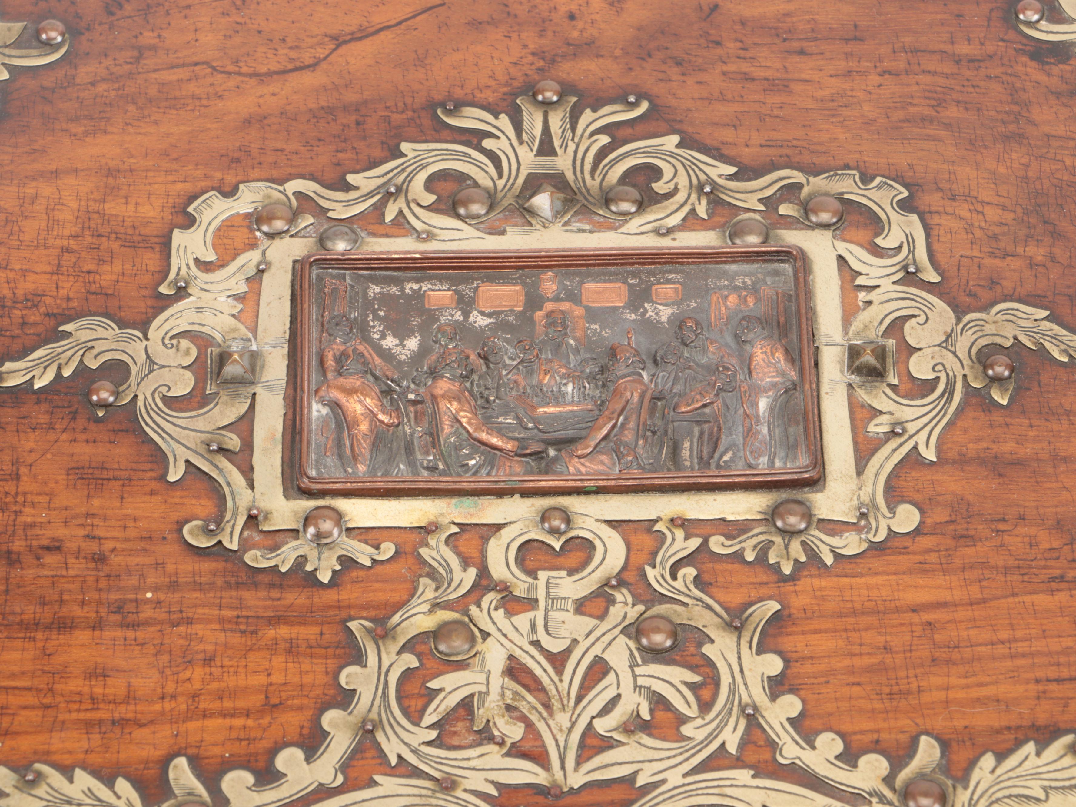 Metal Mounted Wood Game Compendium, Early 20th Century