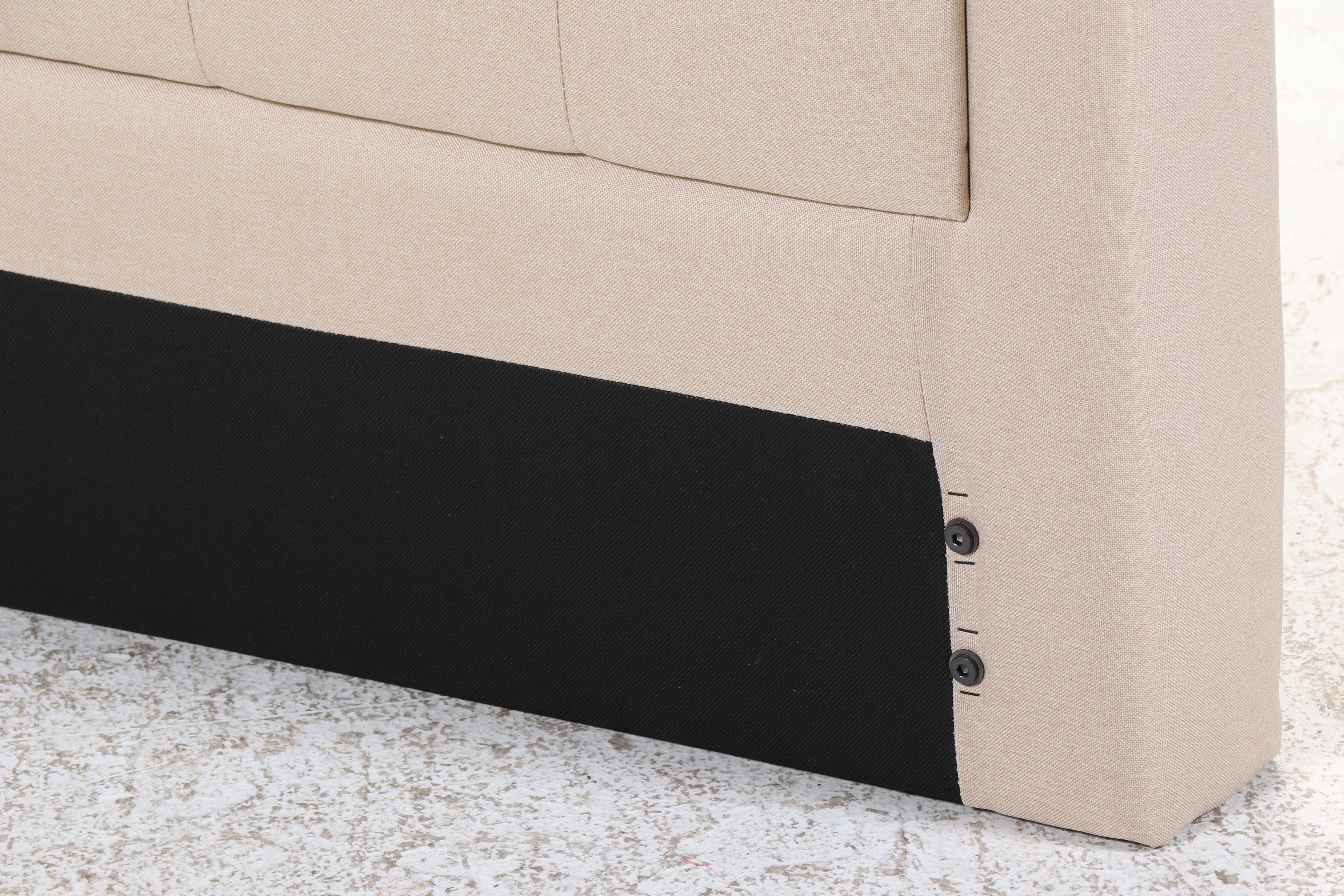 Resident Home Full Size Linen-Upholstered Headboard and Platform Bed Frame