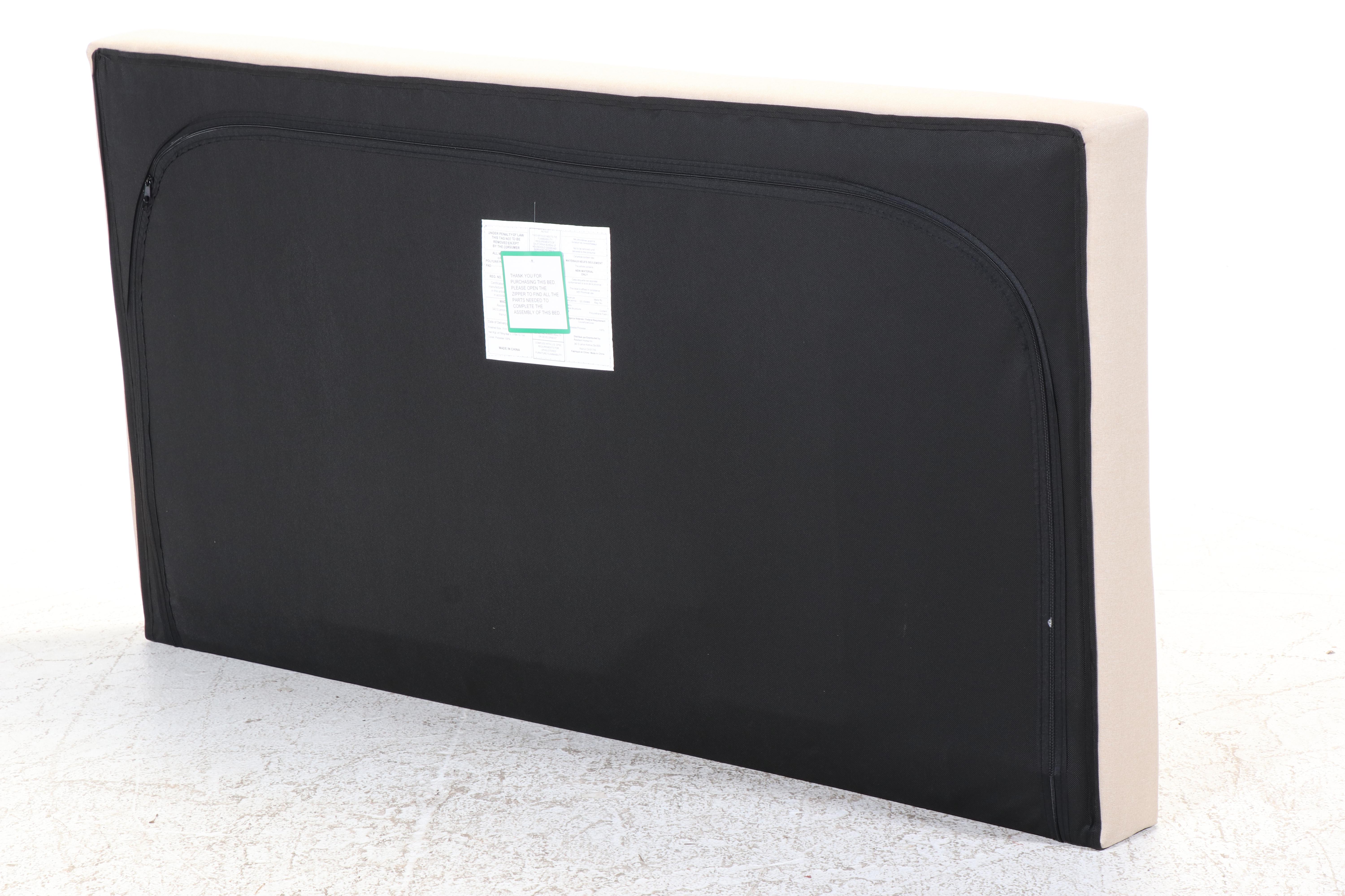 Resident Home Full Size Linen-Upholstered Headboard and Platform Bed Frame