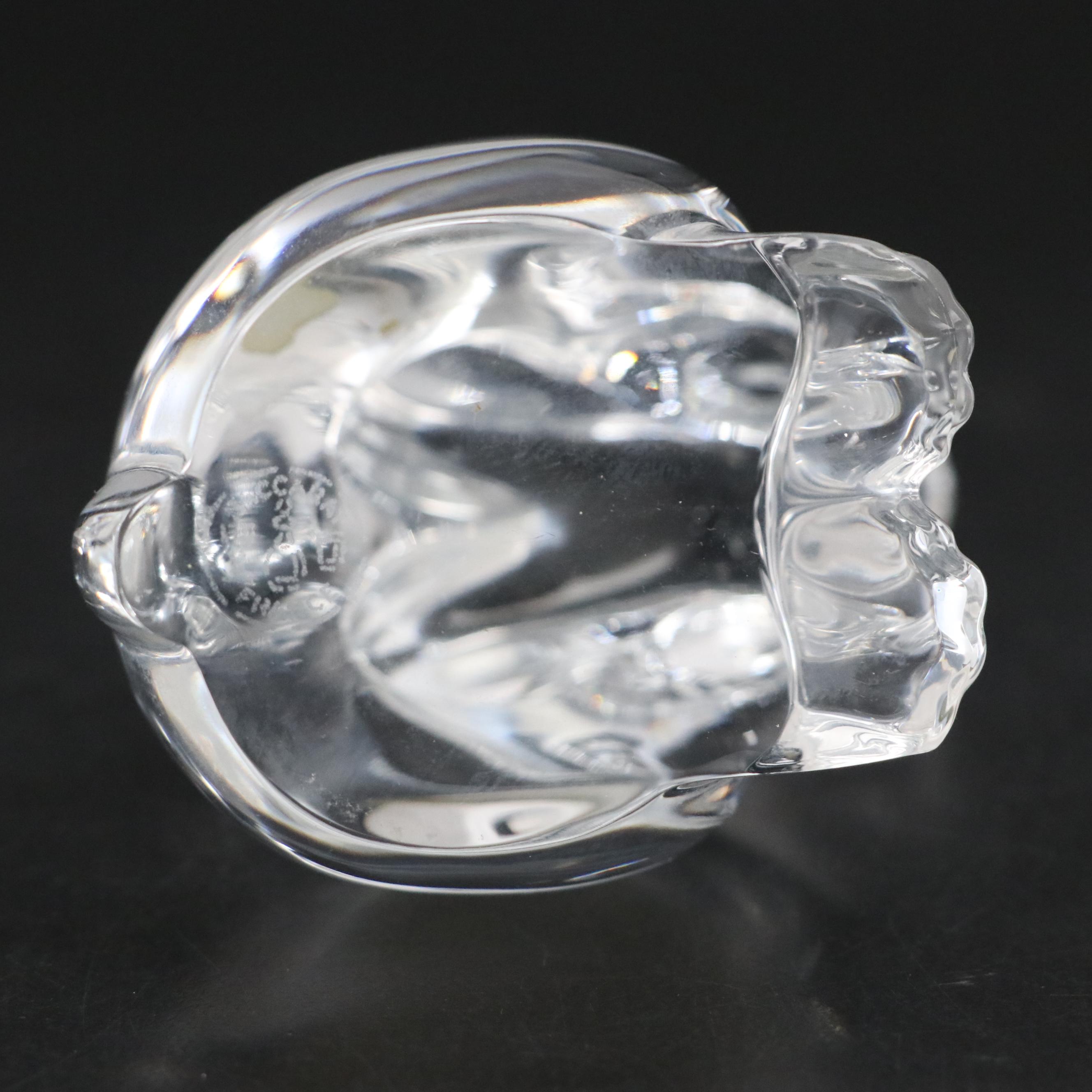 Baccarat Crystal Rabbit Figurine with Other Crystal Bird Figurines
