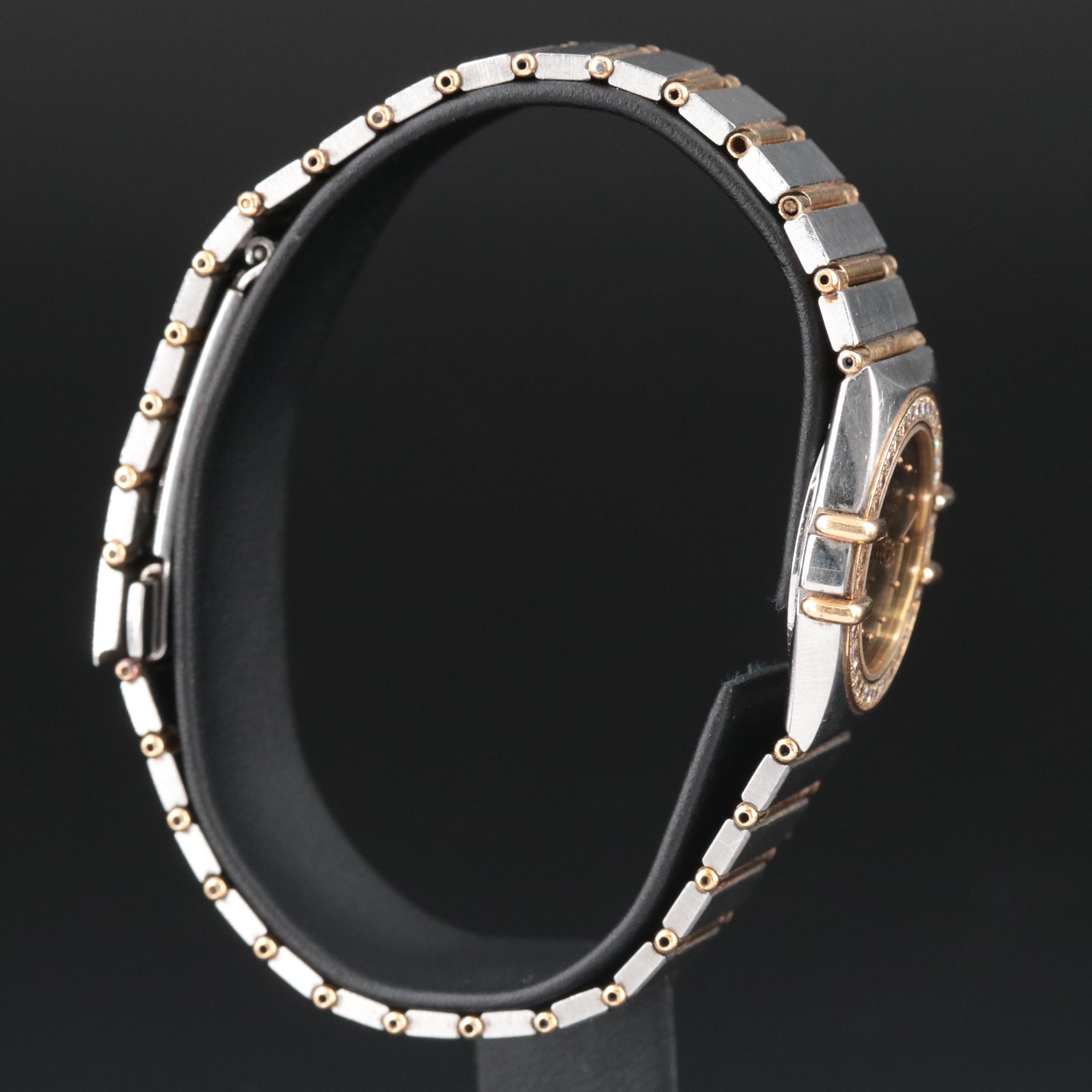 Omega Constellation 18K and Stainless Steel Quartz Watch