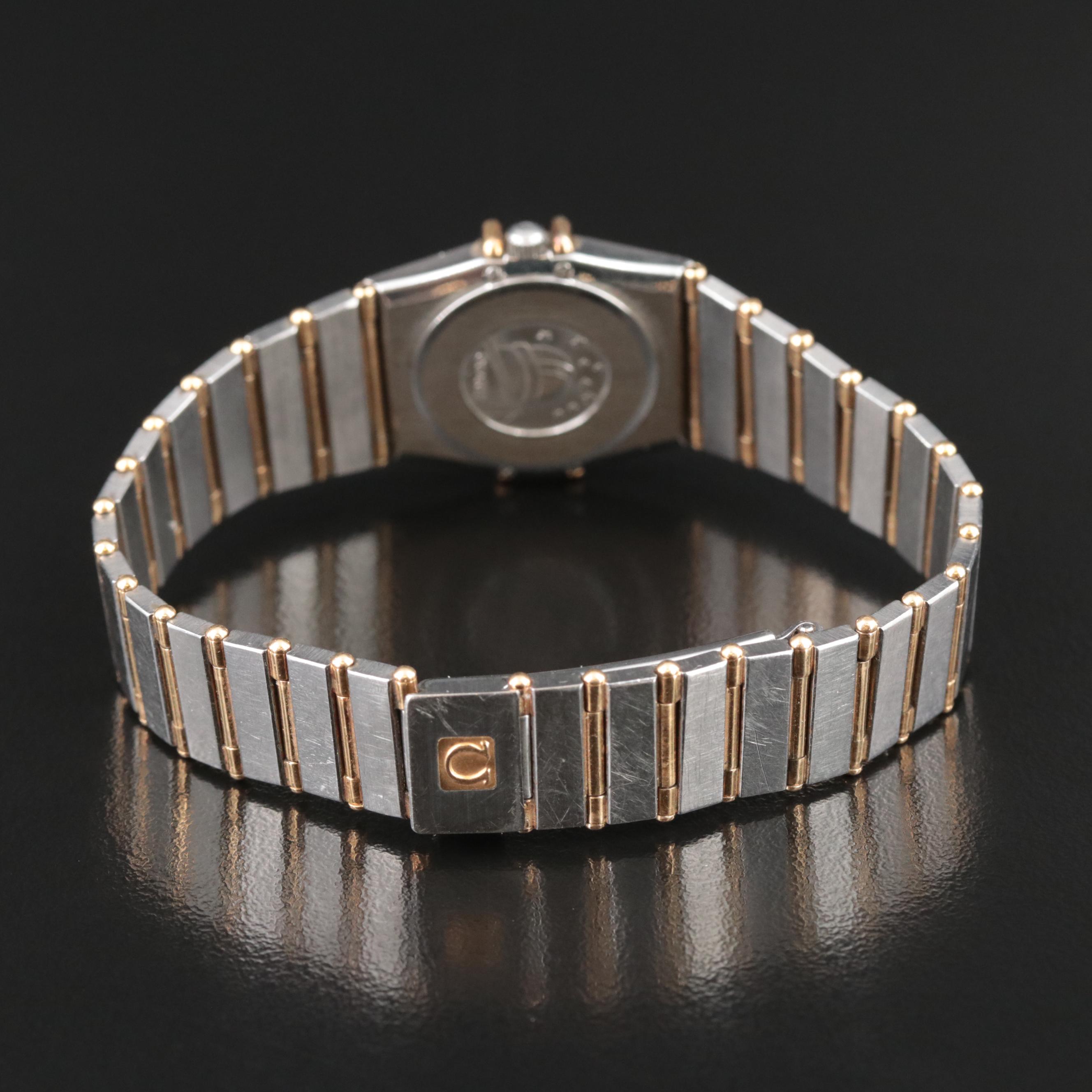 Omega Constellation 18K and Stainless Steel Quartz Watch