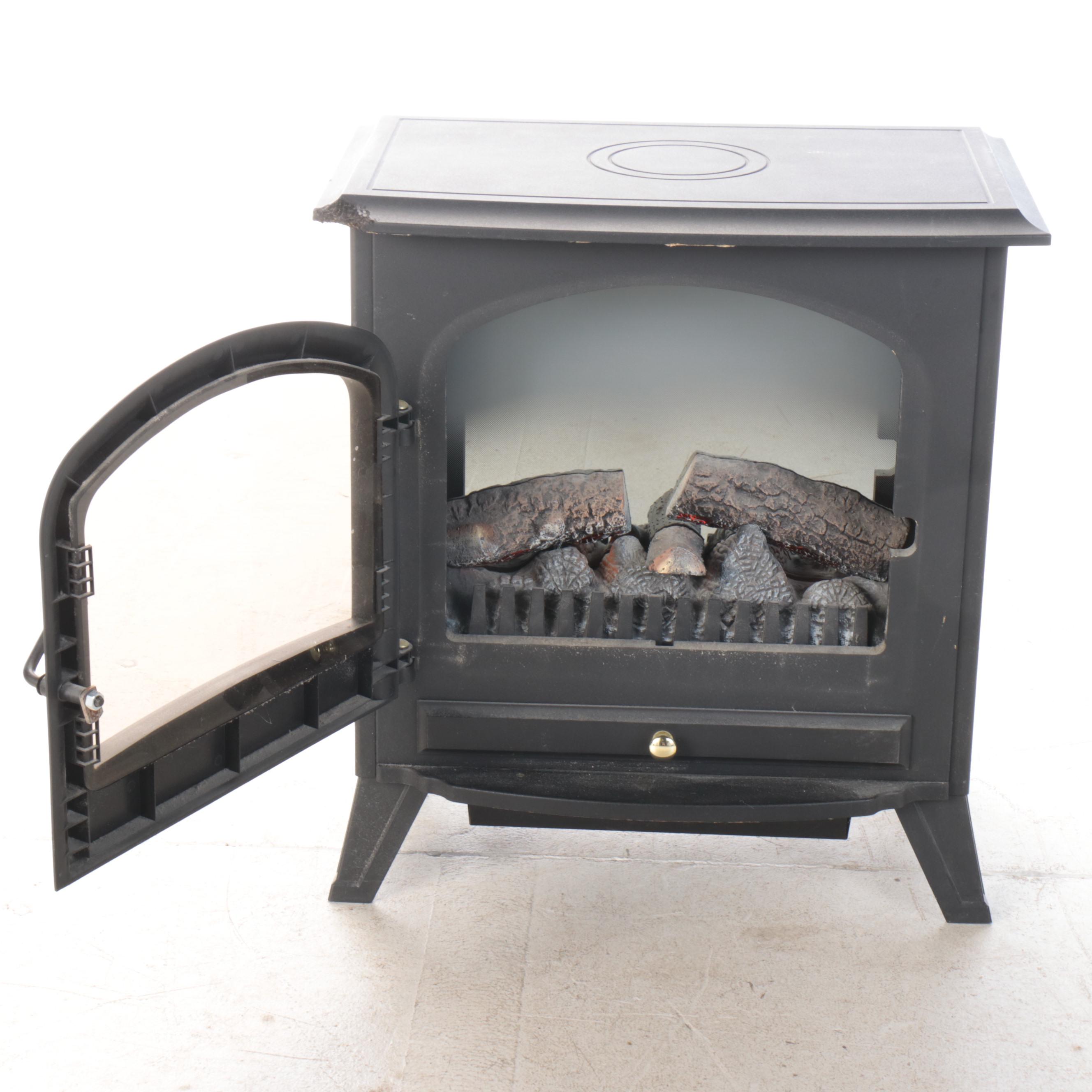 Dimplex Freestanding Electric Fireplace with Brass Handle