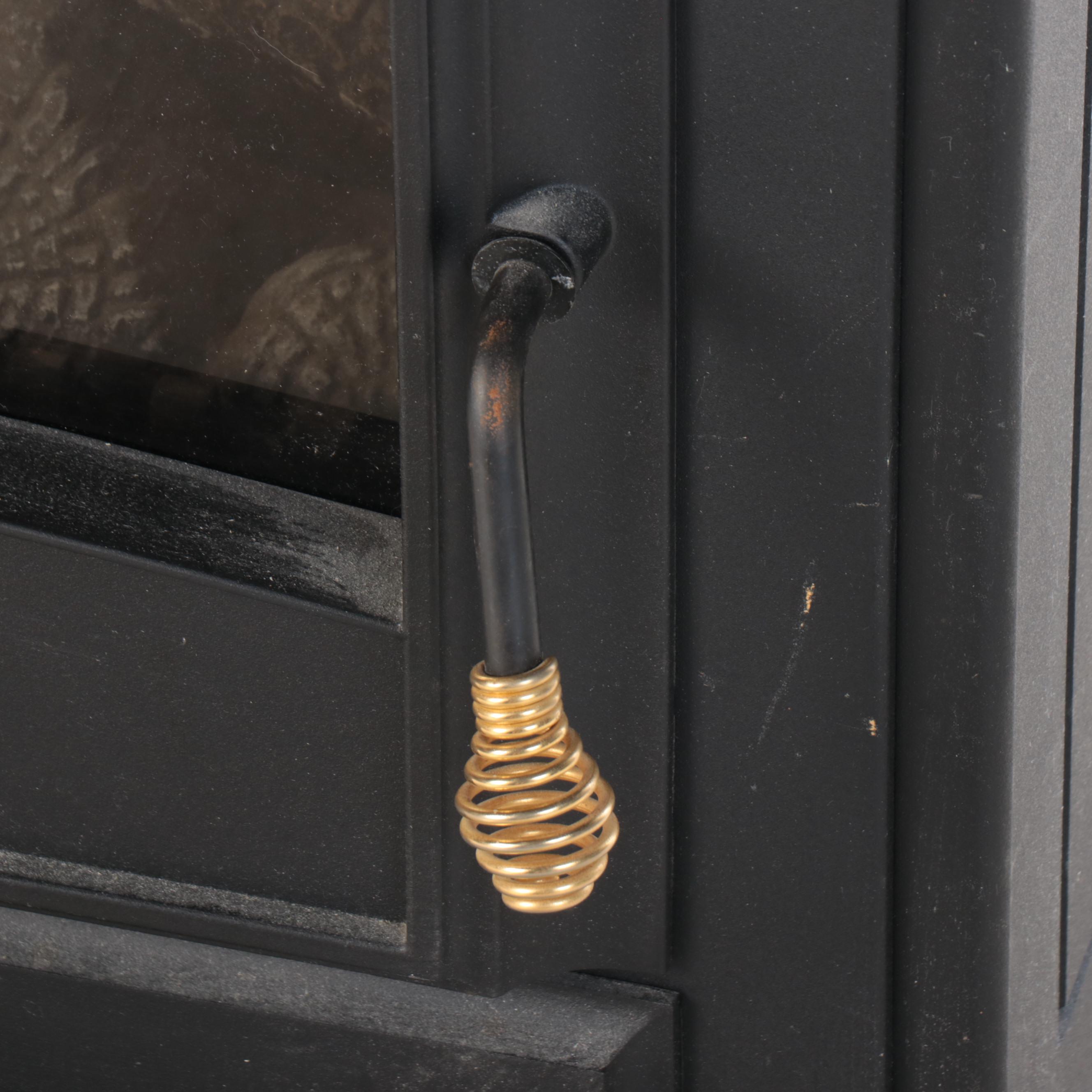 Dimplex Freestanding Electric Fireplace with Brass Handle