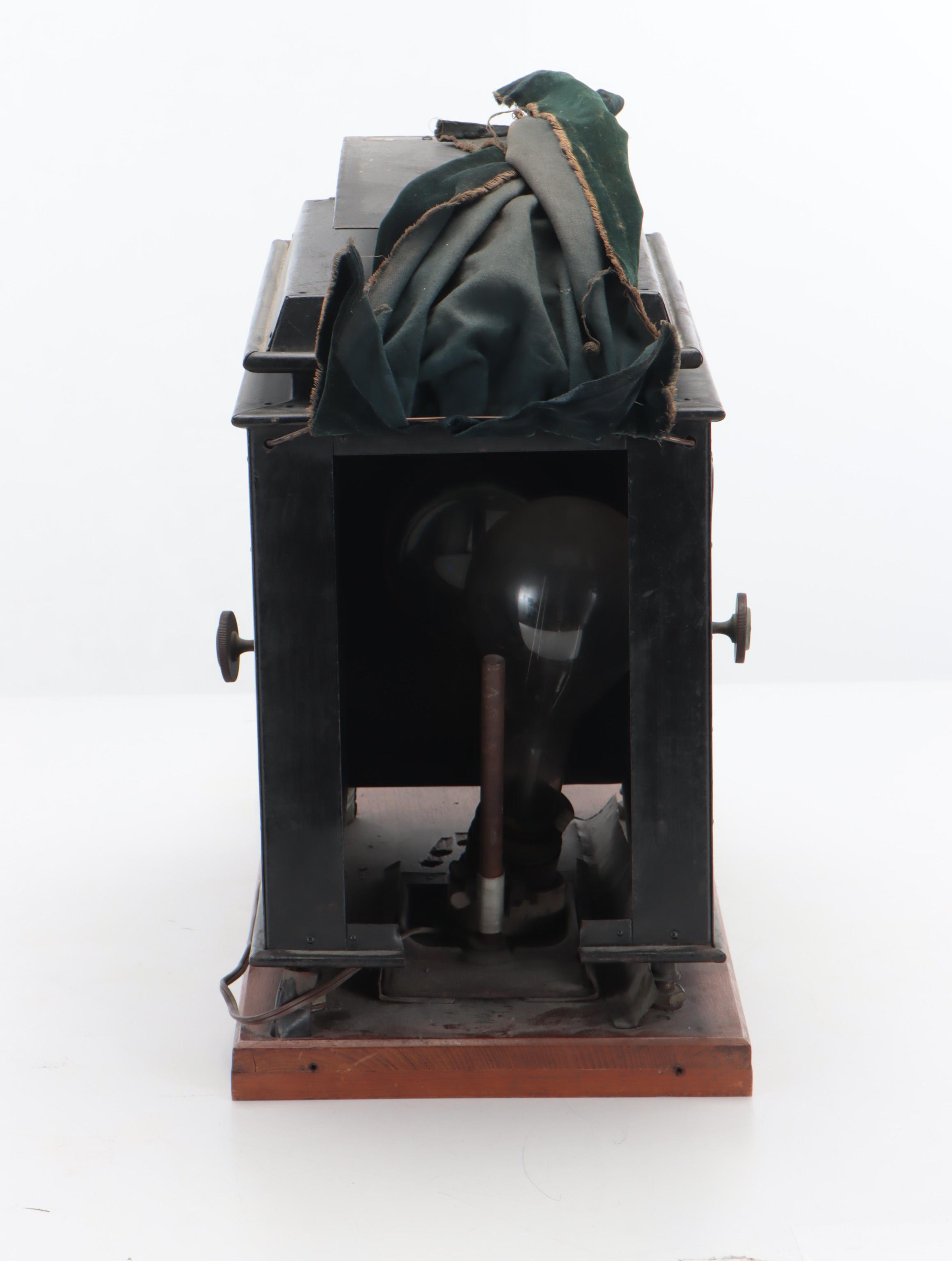 Victorian Magic Lantern Type Slide Projector, Adapted Early 20th Century