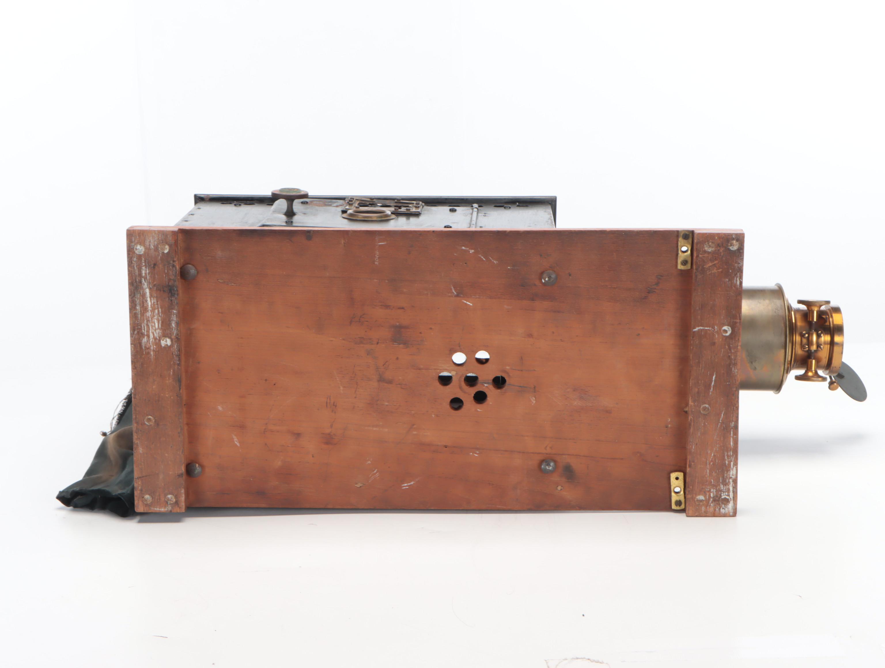 Victorian Magic Lantern Type Slide Projector, Adapted Early 20th Century