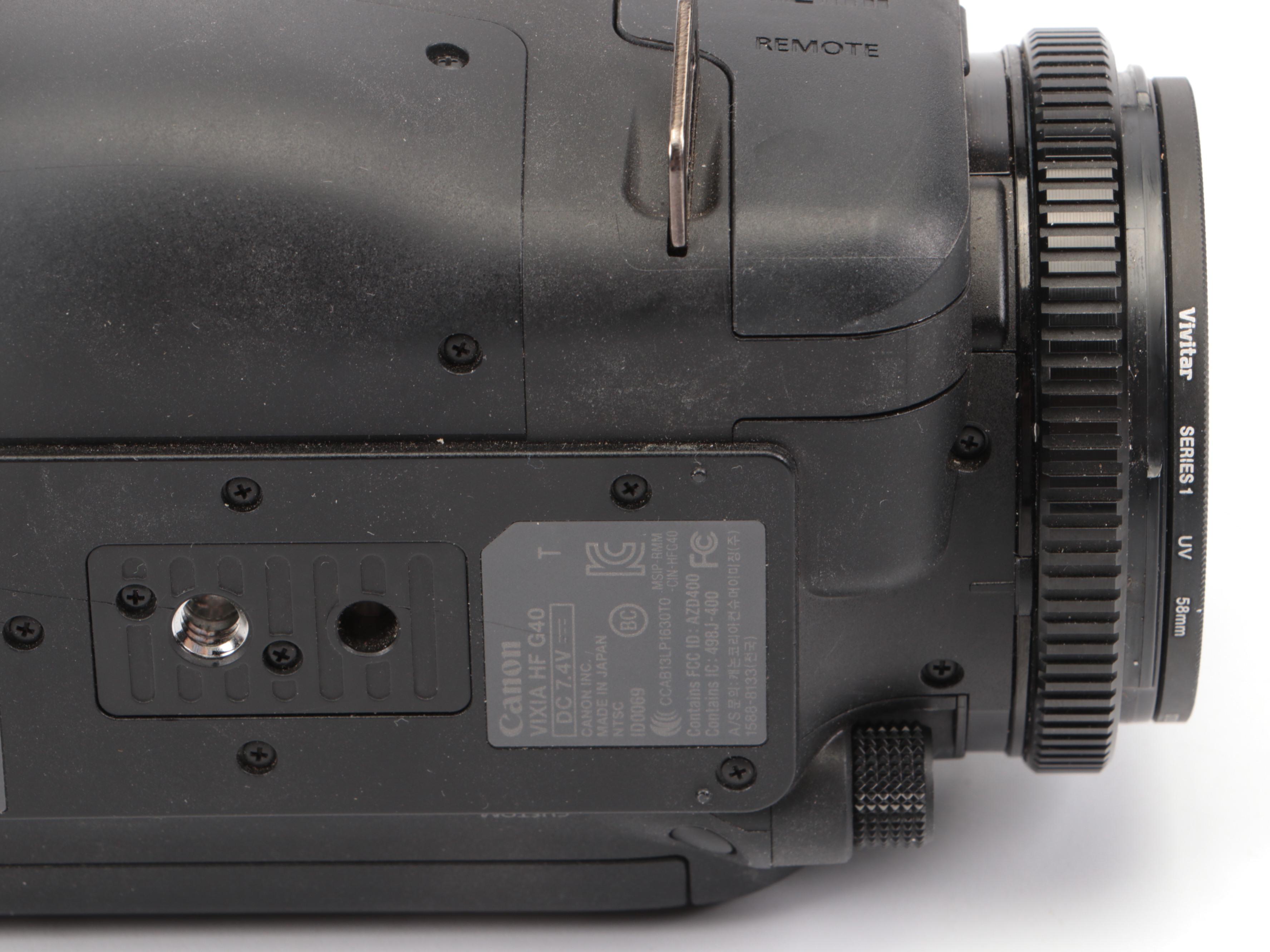 Canon Vixia HF G40 Camera with Accessories and Bag