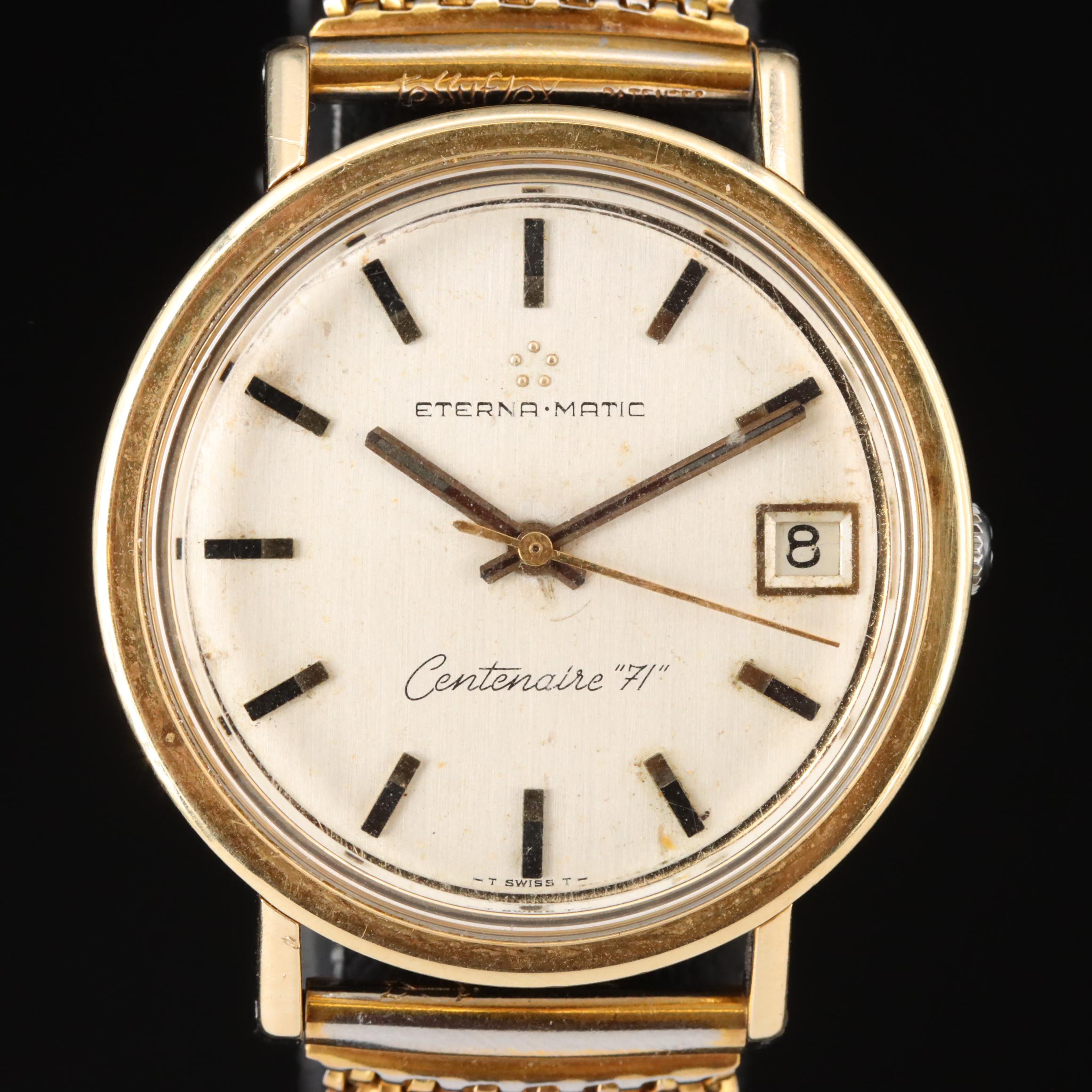 Eterna-Matic Centenaire "71" 14K and Stainless Steel Automatic Watch