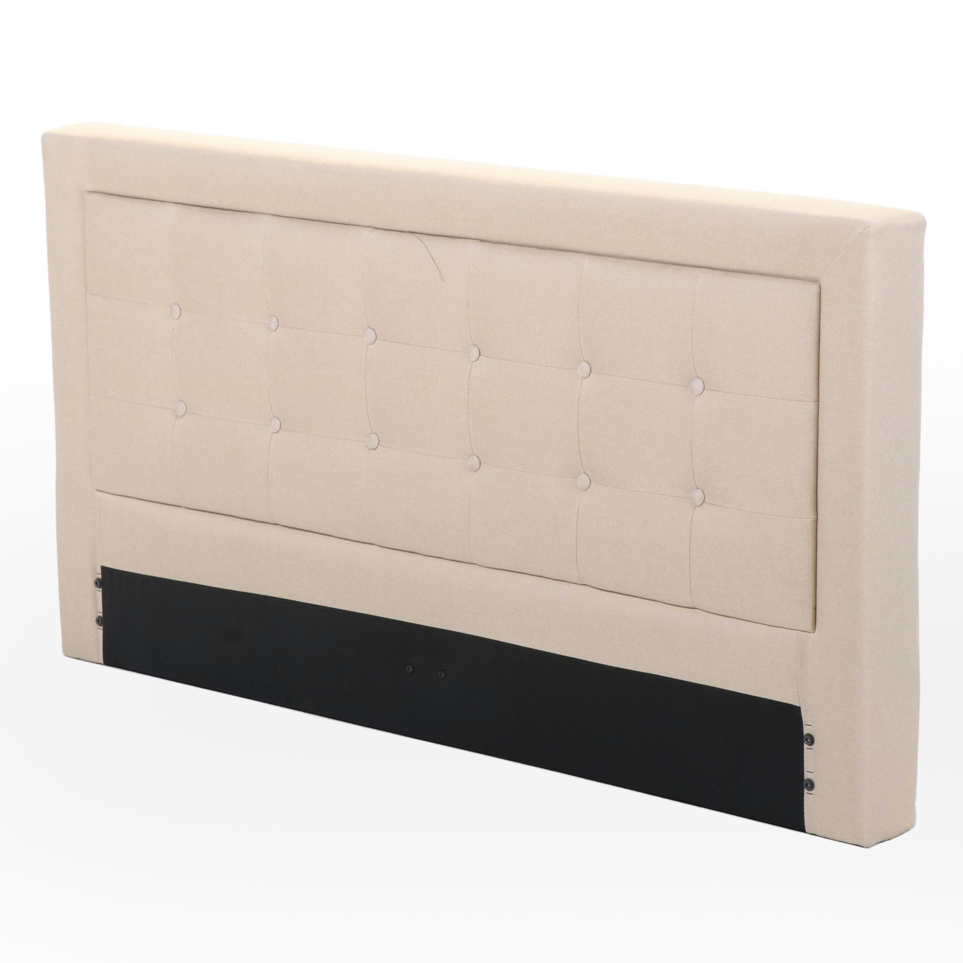 Resident Home Full Size Linen-Upholstered Headboard and Platform Bed Frame