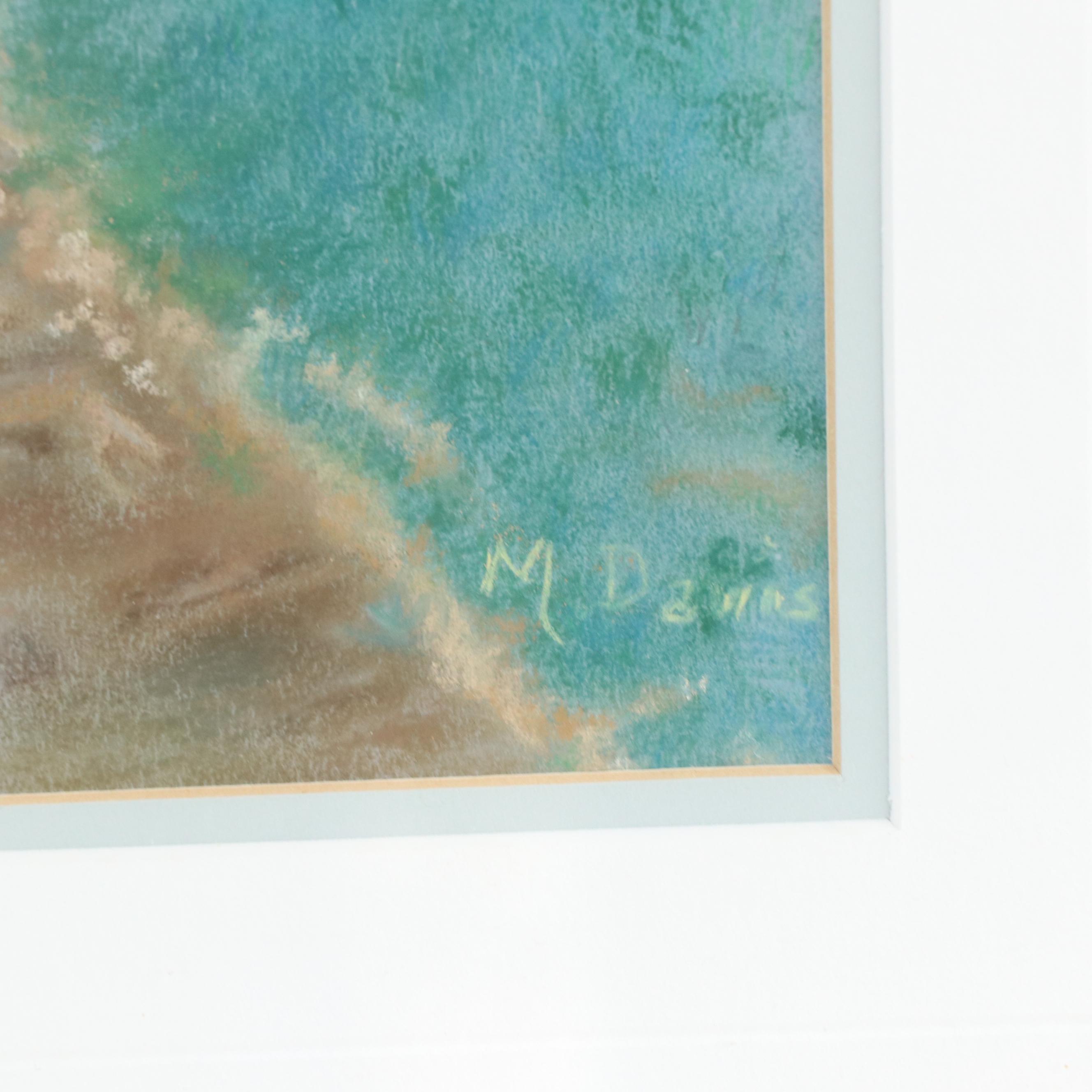 Margaret Davis Landscape Pastel Drawing "Big Pipe Creek," 1996