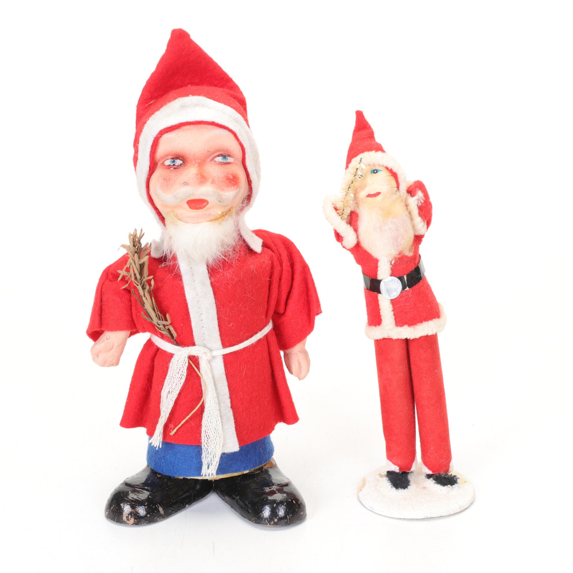 German Santa Claus Figurines by Two Sisters Studio and Others