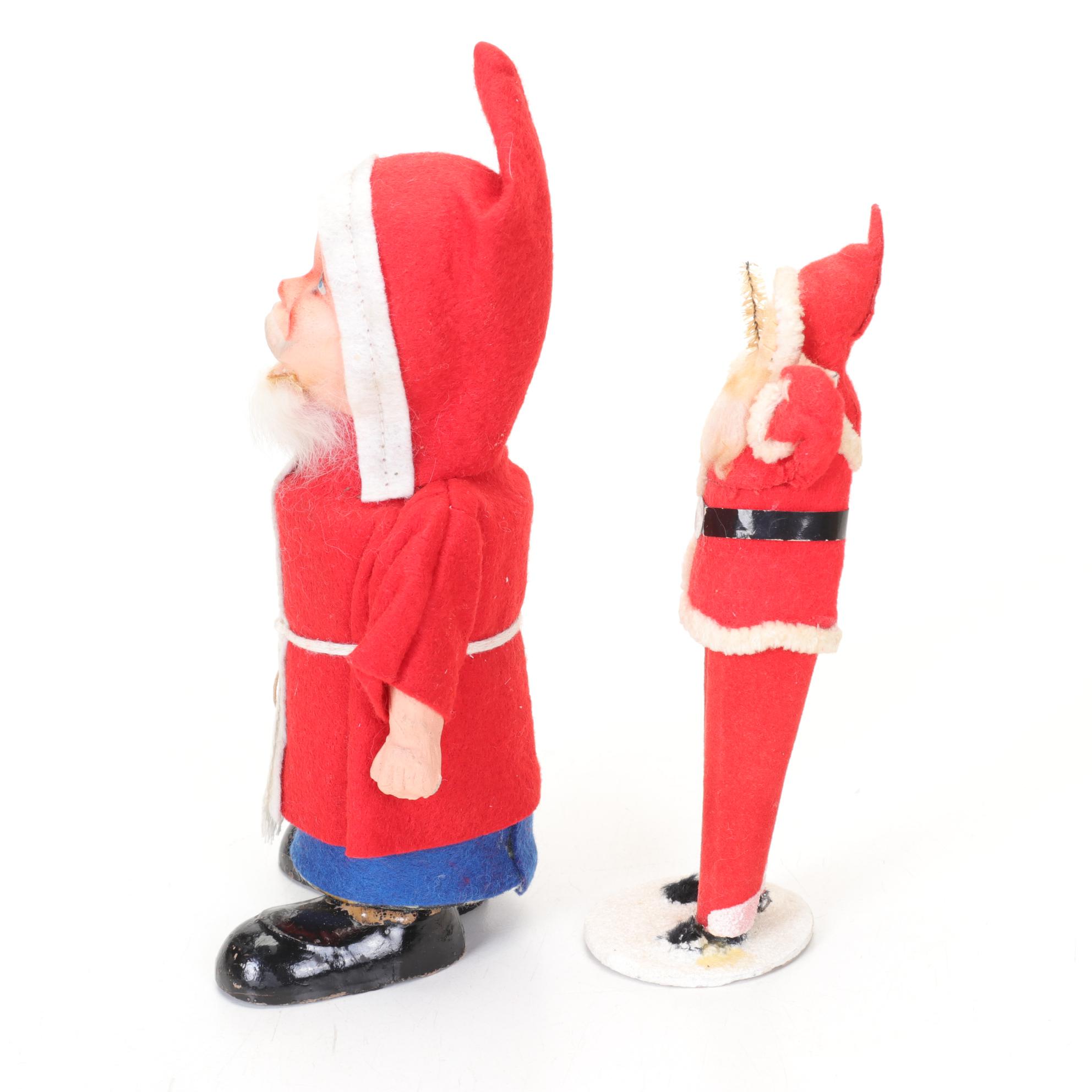 German Santa Claus Figurines by Two Sisters Studio and Others