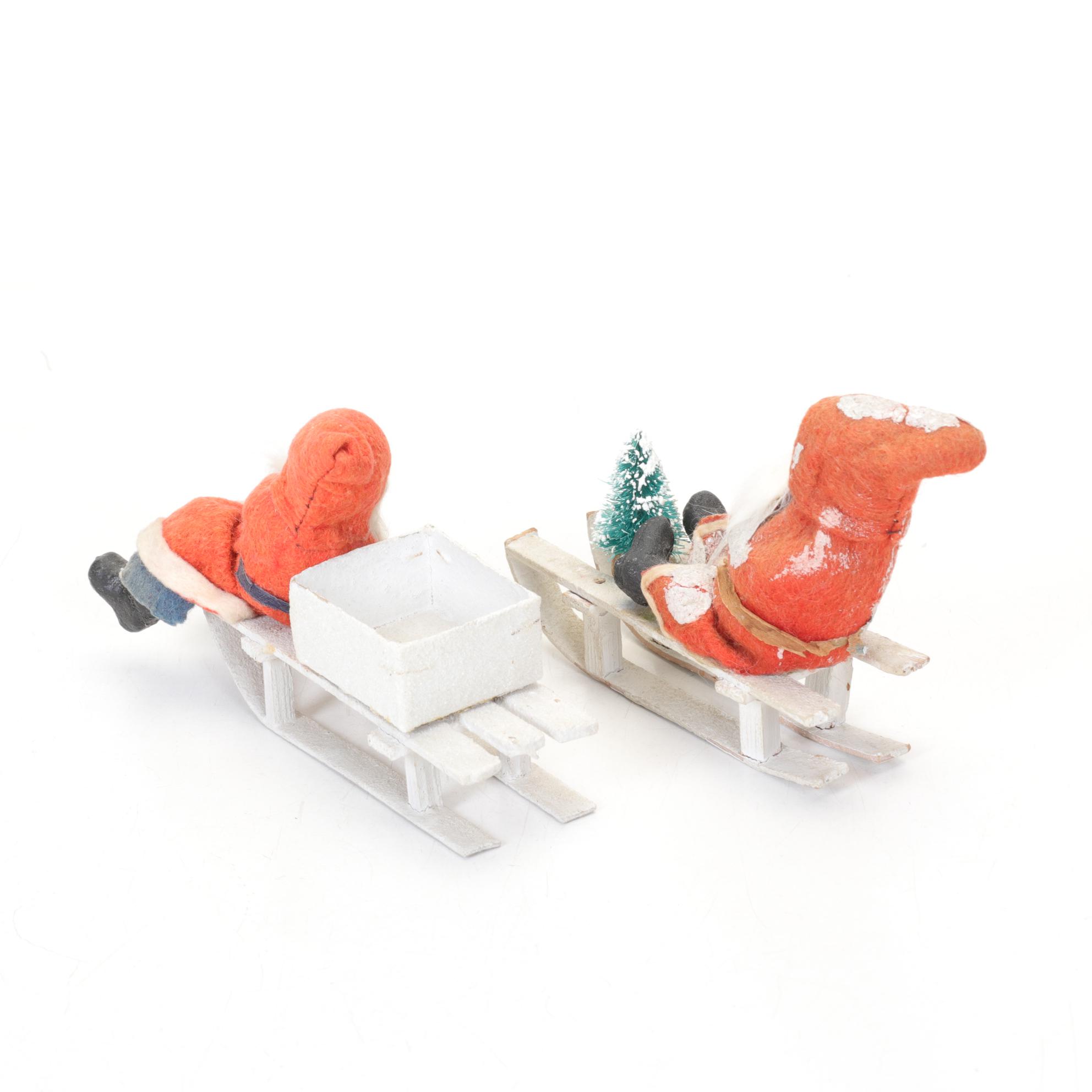 German Santa Claus Figurines by Two Sisters Studio and Others