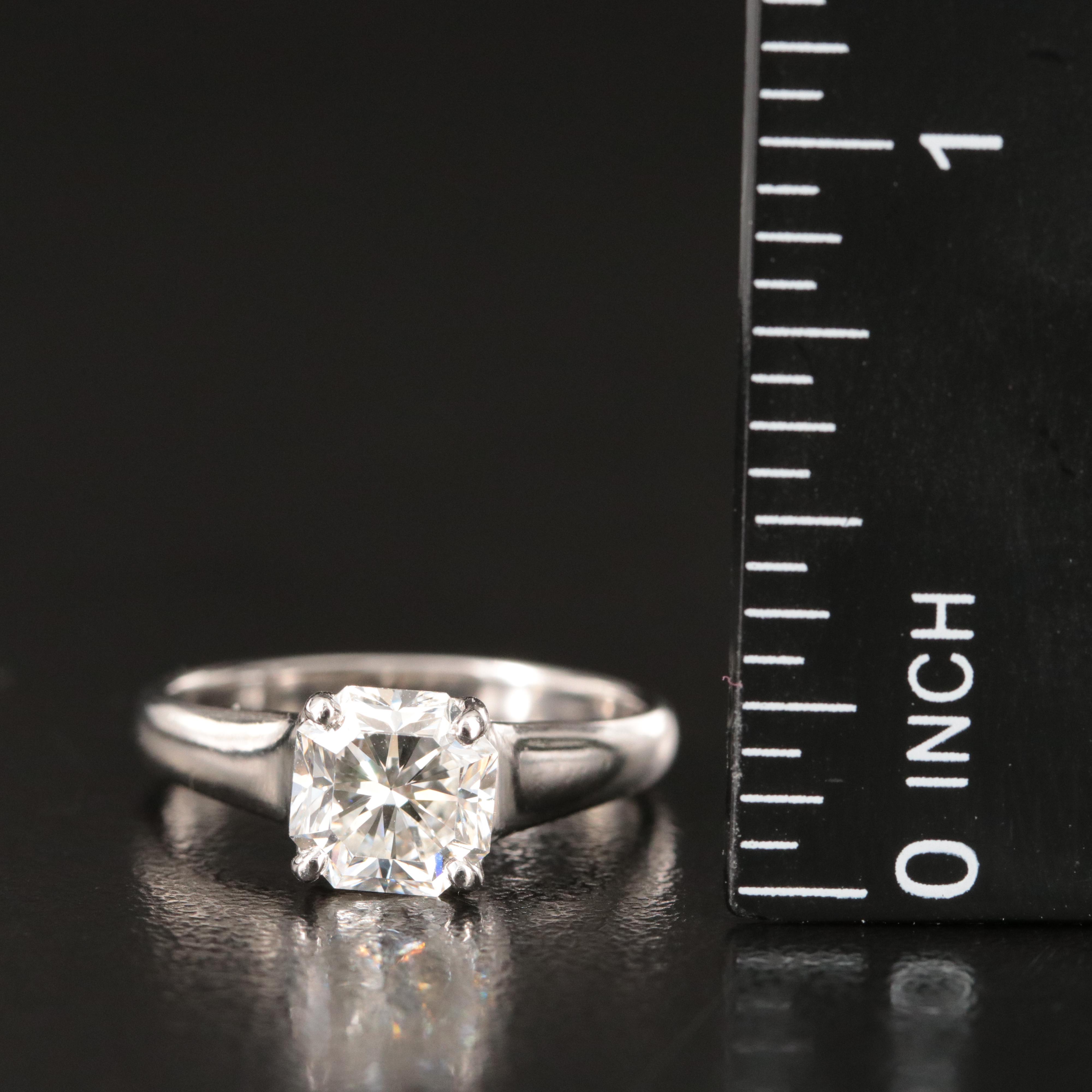 Tiffany & Co. Platinum 1.78 CT Lucida Diamond Solitaire Ring with Tiffany Cert