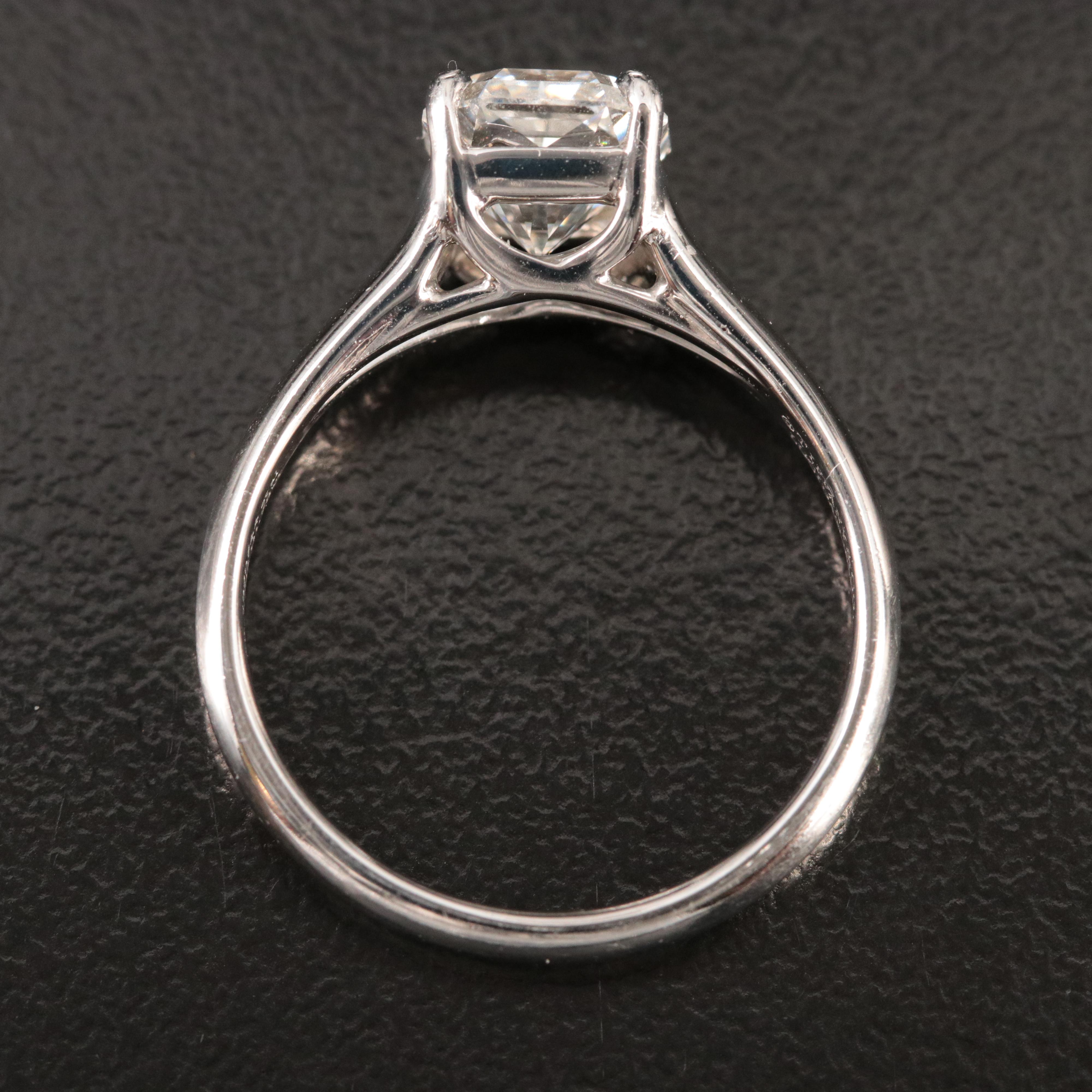 Tiffany & Co. Platinum 1.78 CT Lucida Diamond Solitaire Ring with Tiffany Cert