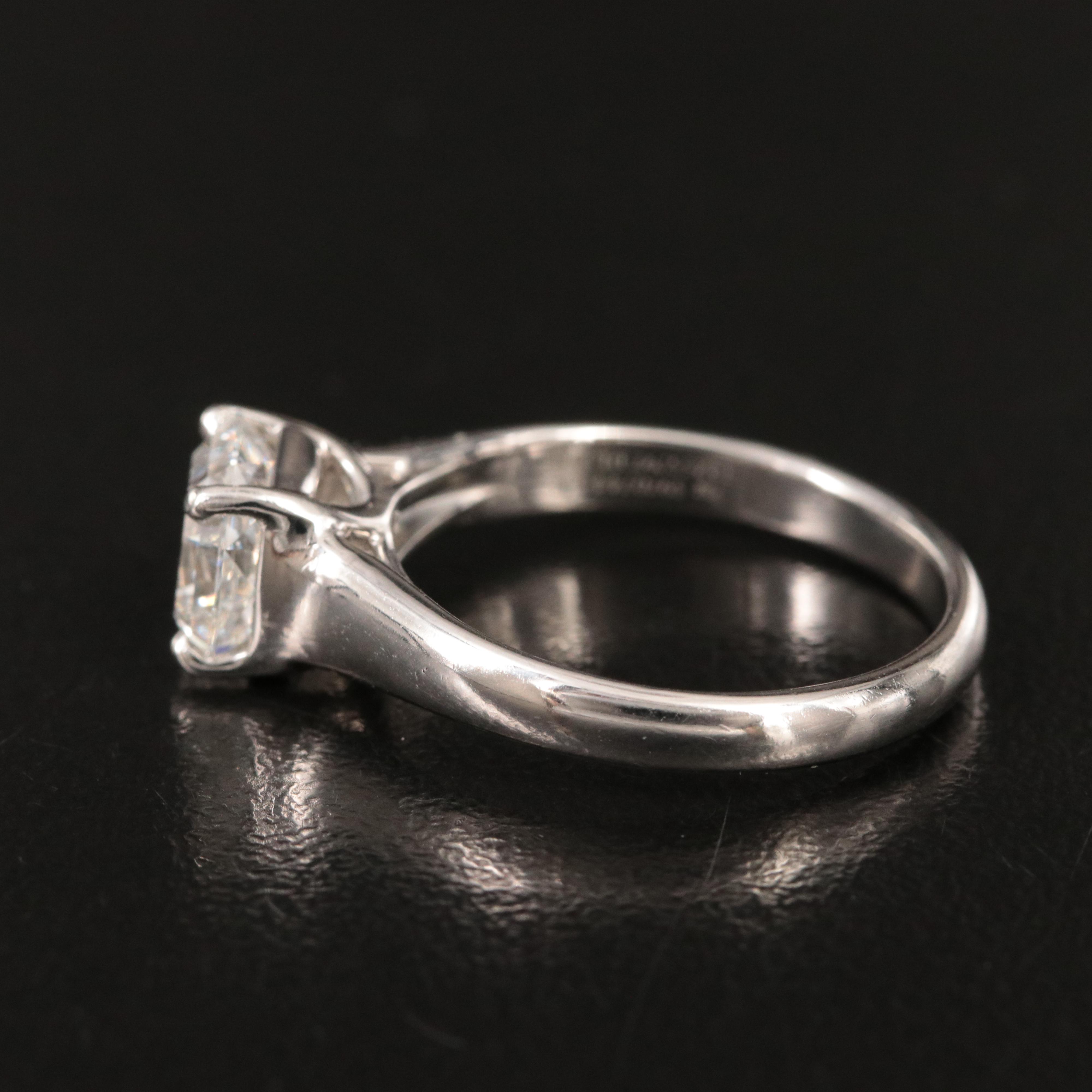 Tiffany & Co. Platinum 1.78 CT Lucida Diamond Solitaire Ring with Tiffany Cert