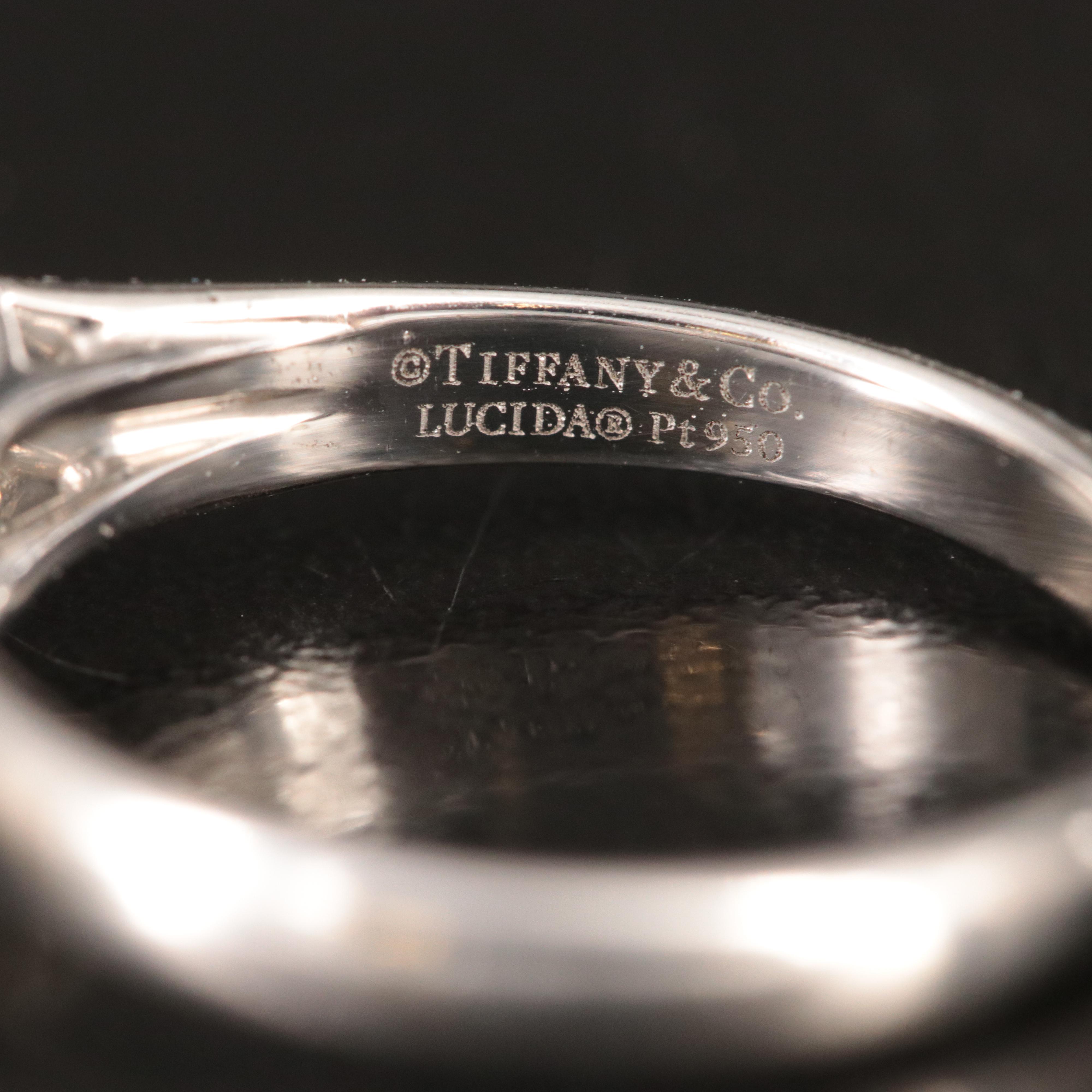 Tiffany & Co. Platinum 1.78 CT Lucida Diamond Solitaire Ring with Tiffany Cert