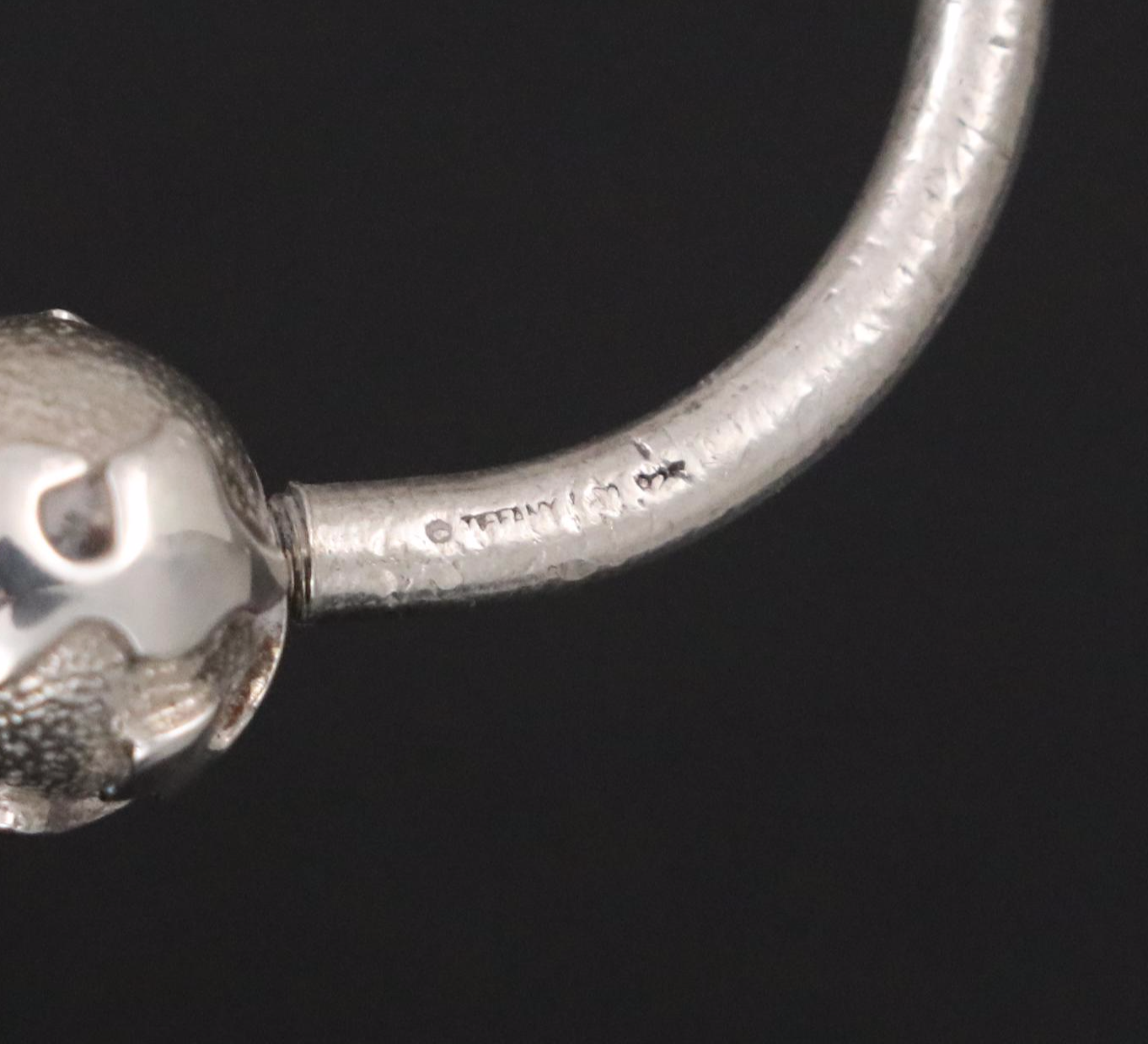 Tiffany & Co. Sterling Silver Travel Key Chain with Airplane and Globe Motif