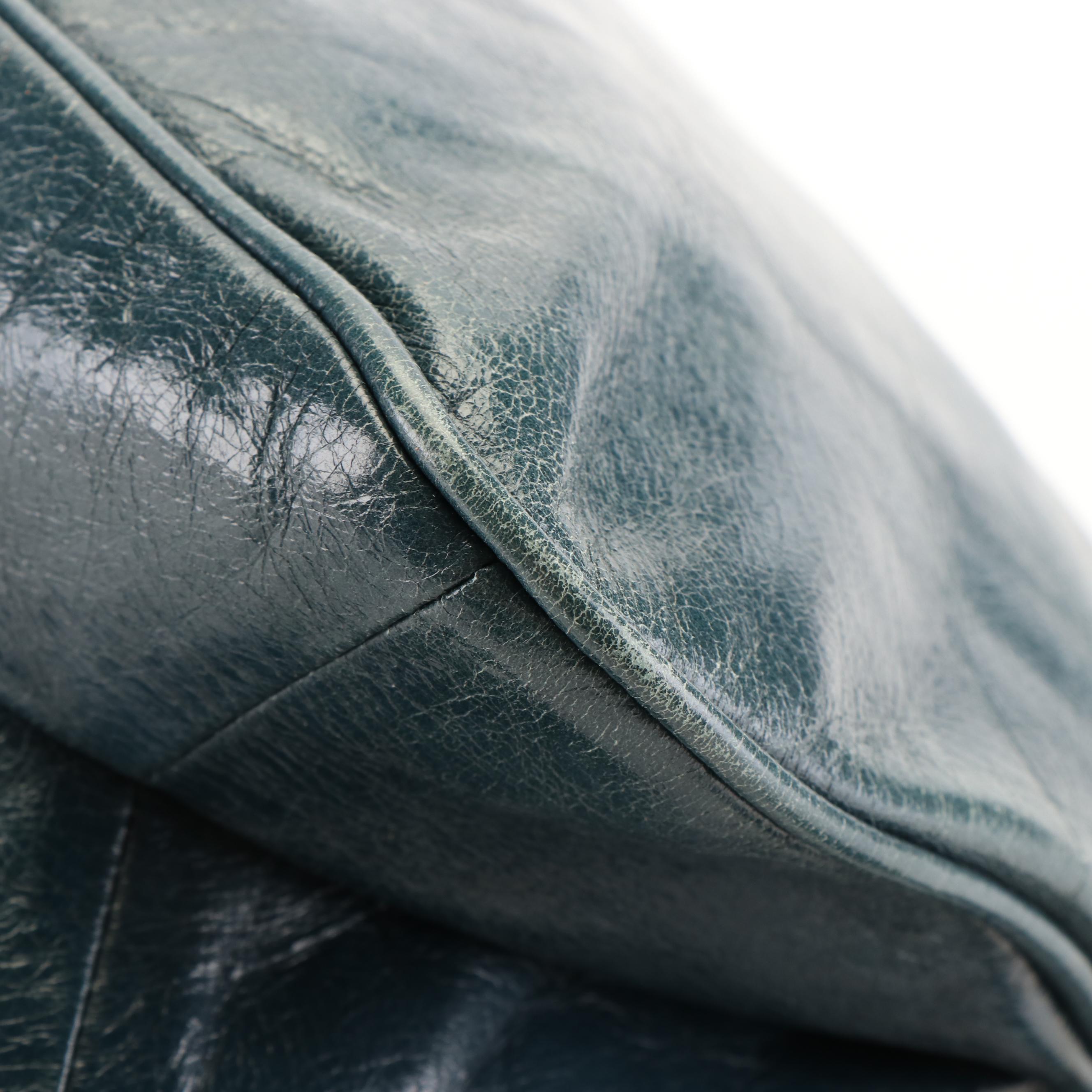 Prada Shoulder Bag in Blue Vitello Shine Leather