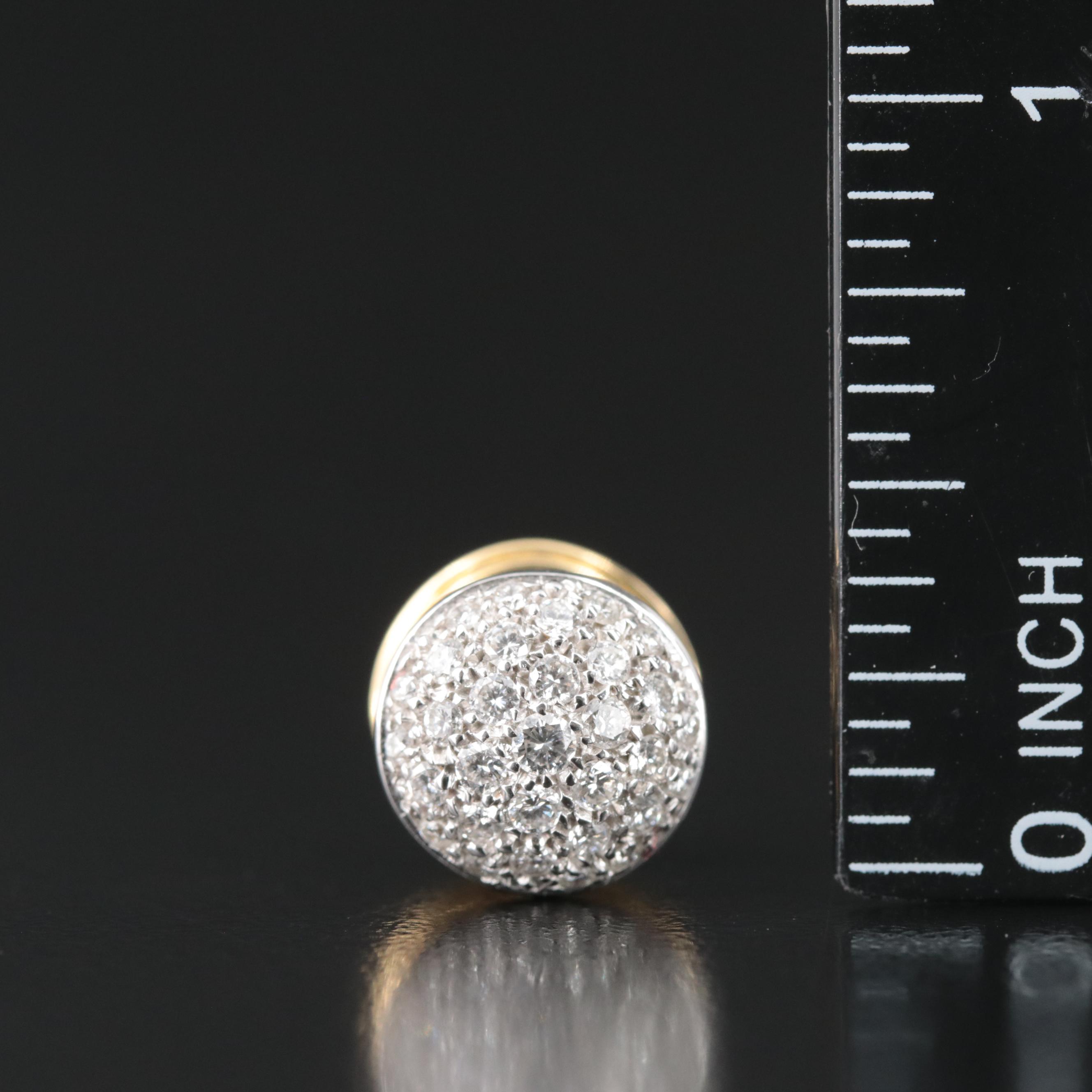 18K Two-Tone 0.58 CTW Diamond Pin