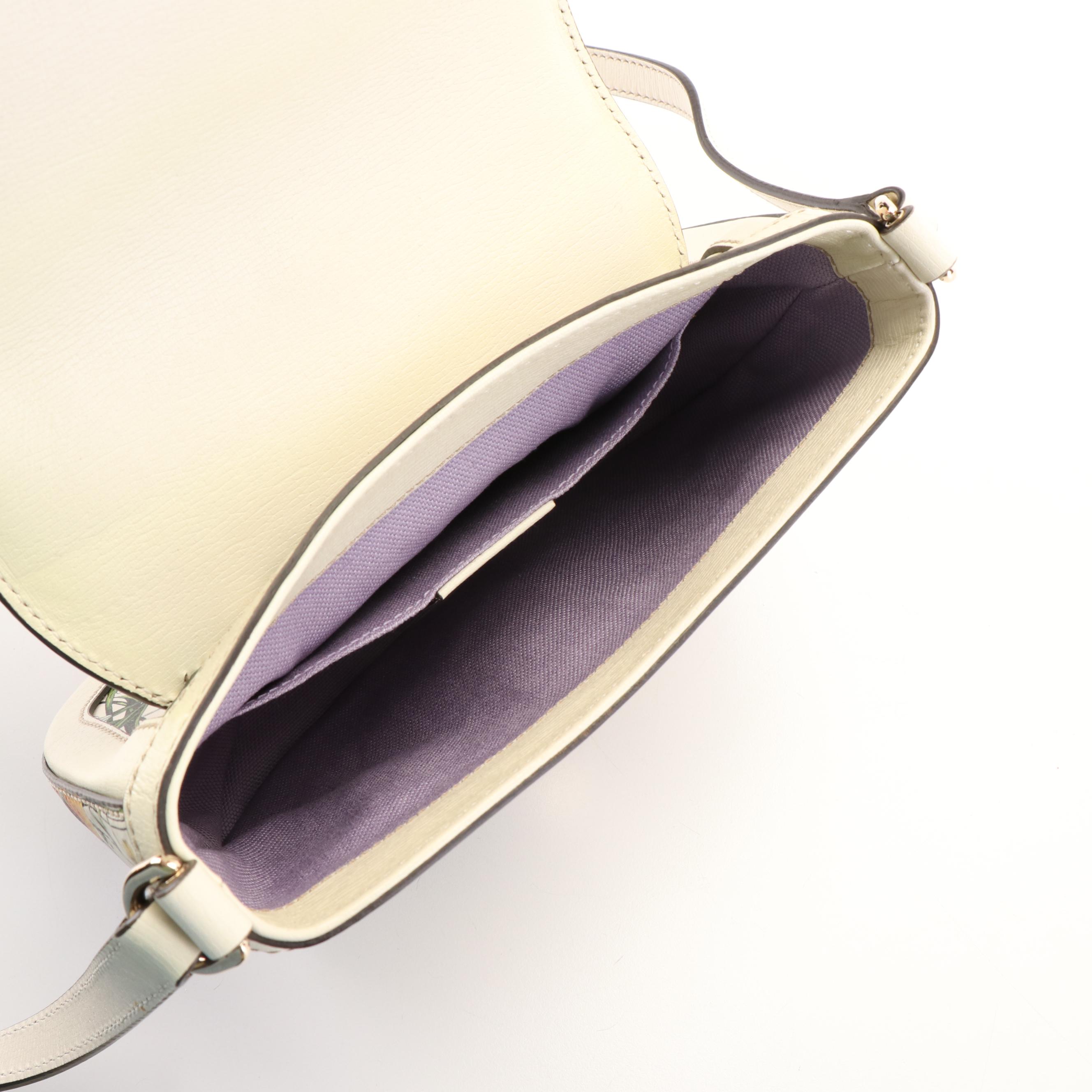 Gucci Nice Floral Printed Leather Shoulder Bag