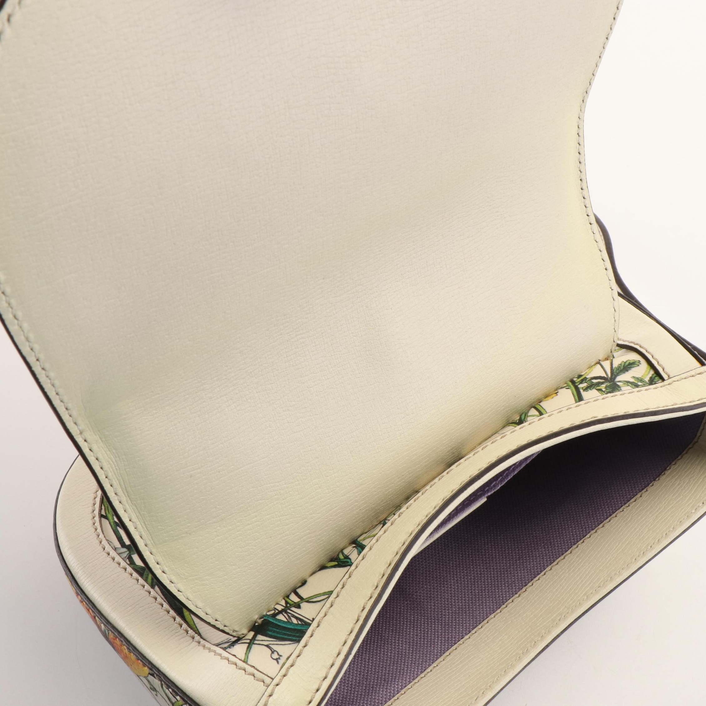 Gucci Nice Floral Printed Leather Shoulder Bag