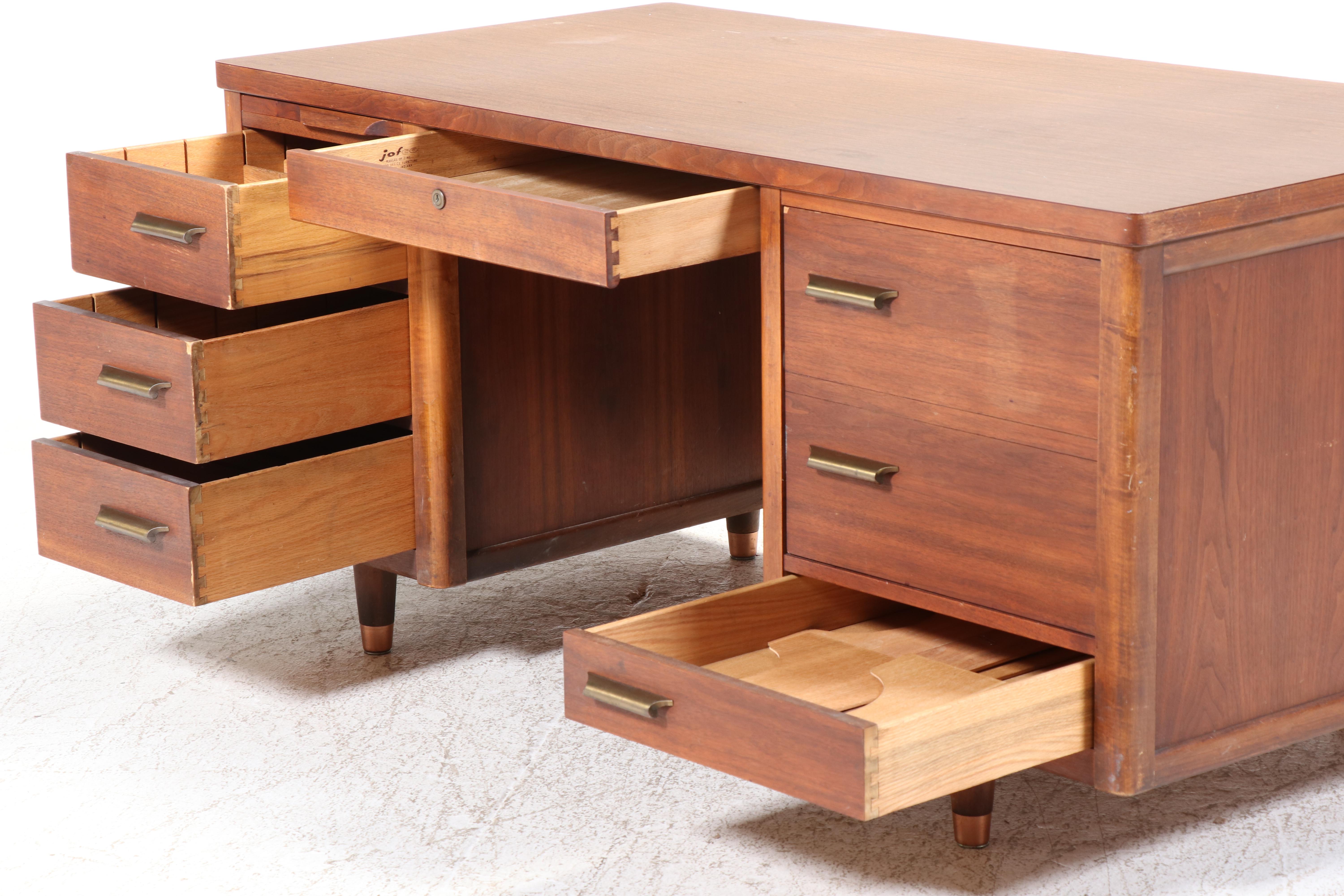 Jofco Mid Century Modern Wood Desk