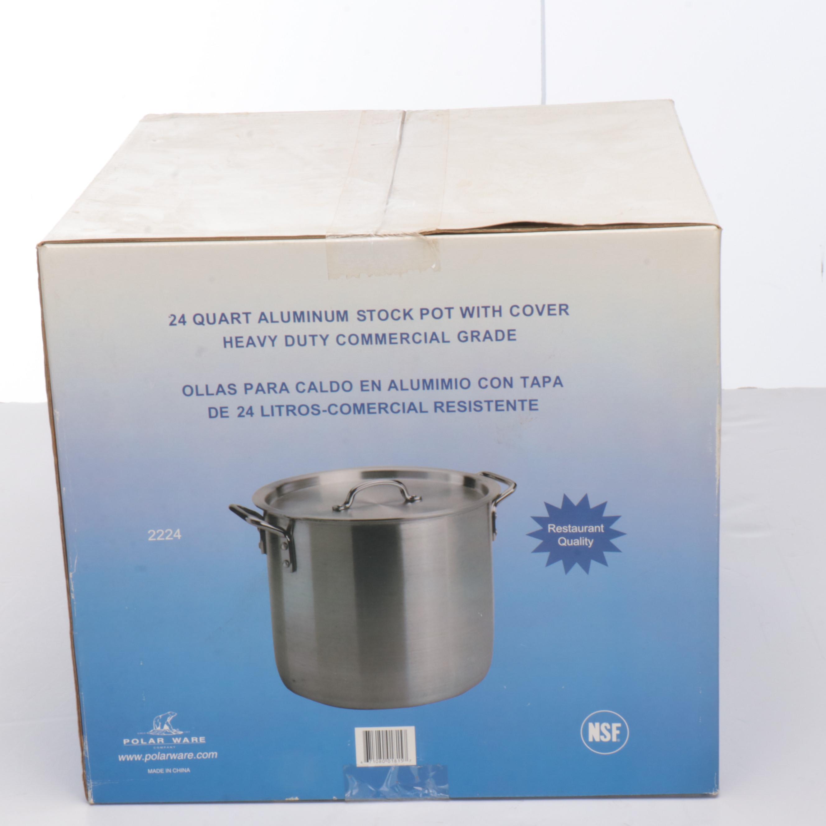 Polar Ware Aluminum Stock Pot with Ovente Immersion Blender and More
