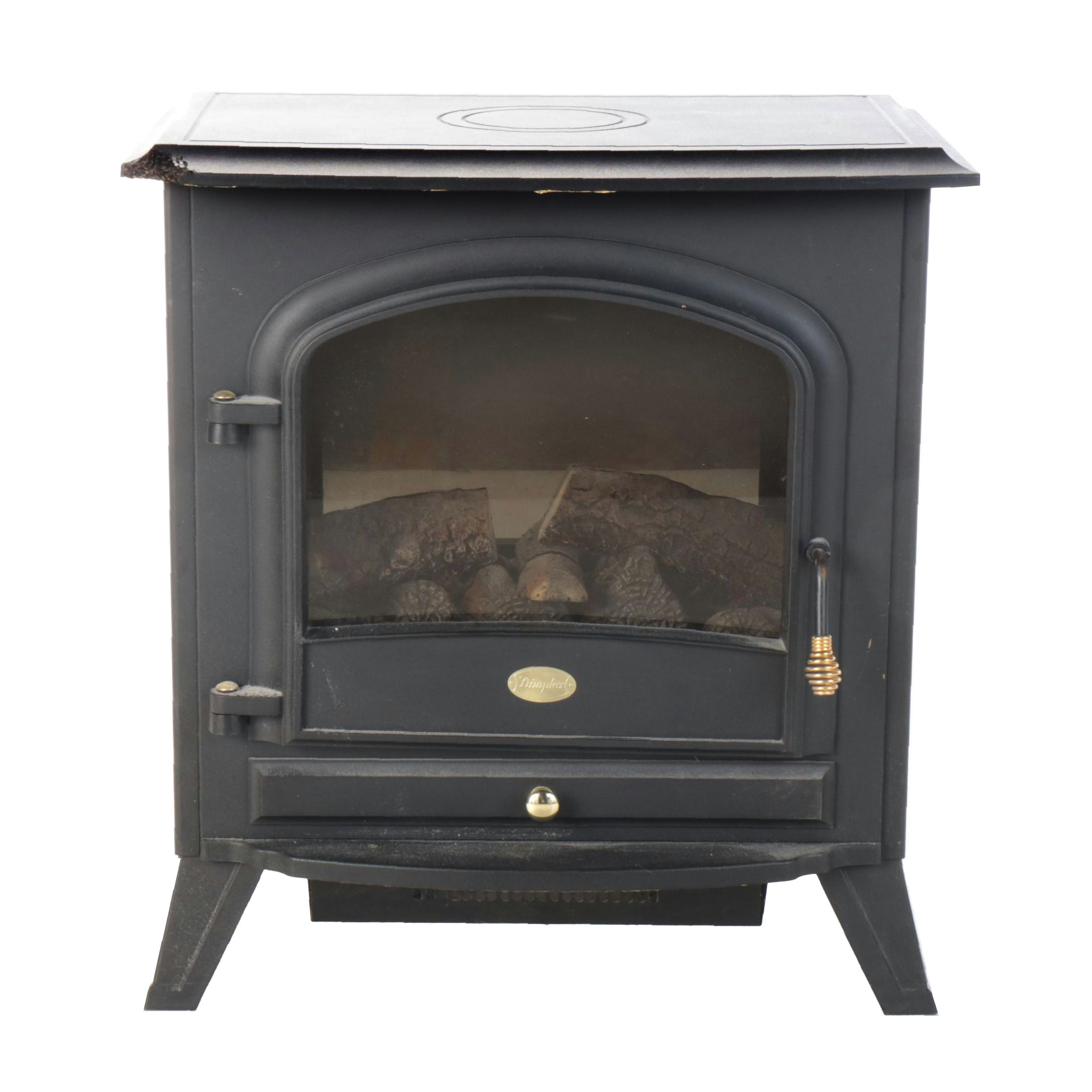 Dimplex Freestanding Electric Fireplace with Brass Handle