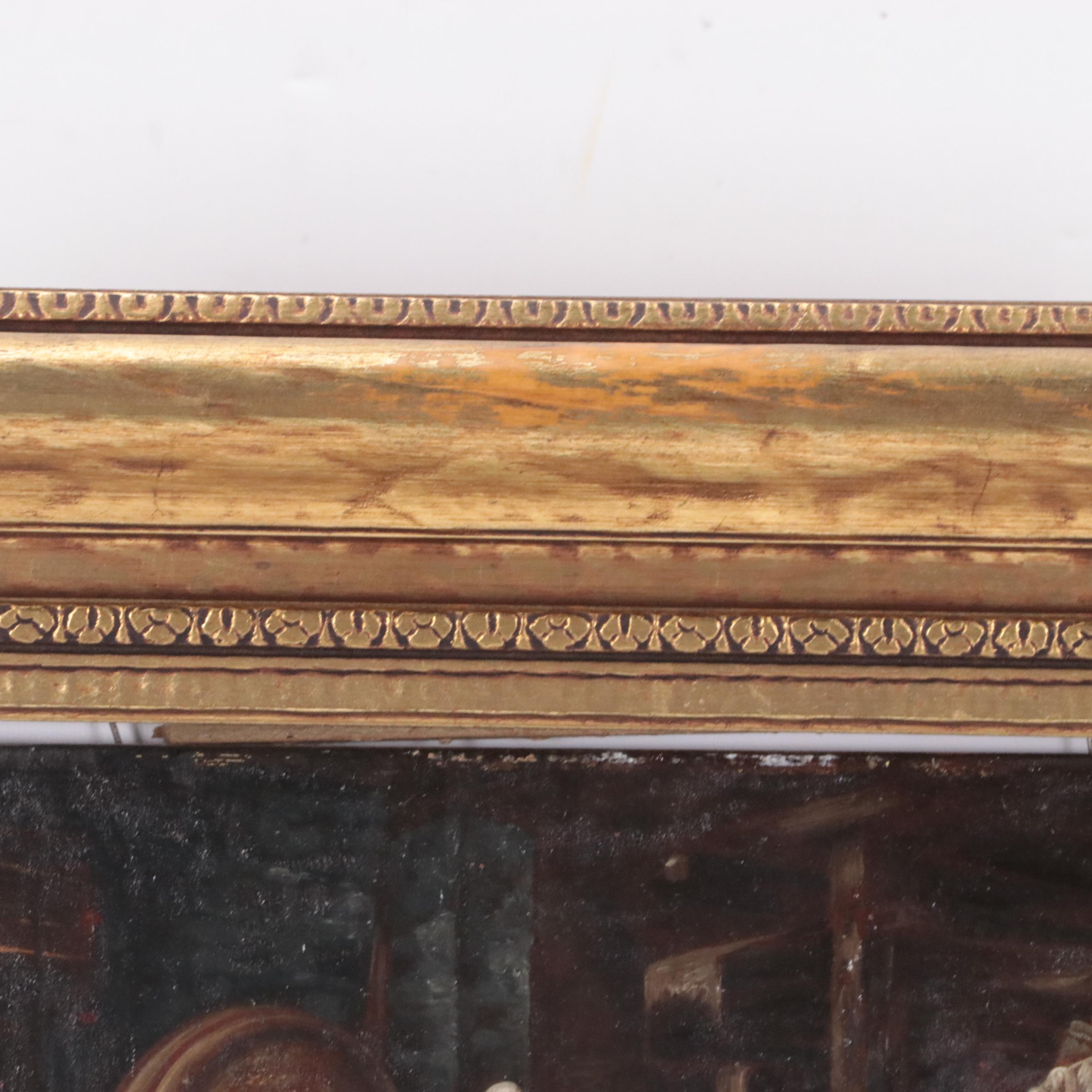 Genre Oil Painting after Eduard von Grützner's "Die Weinprobe"