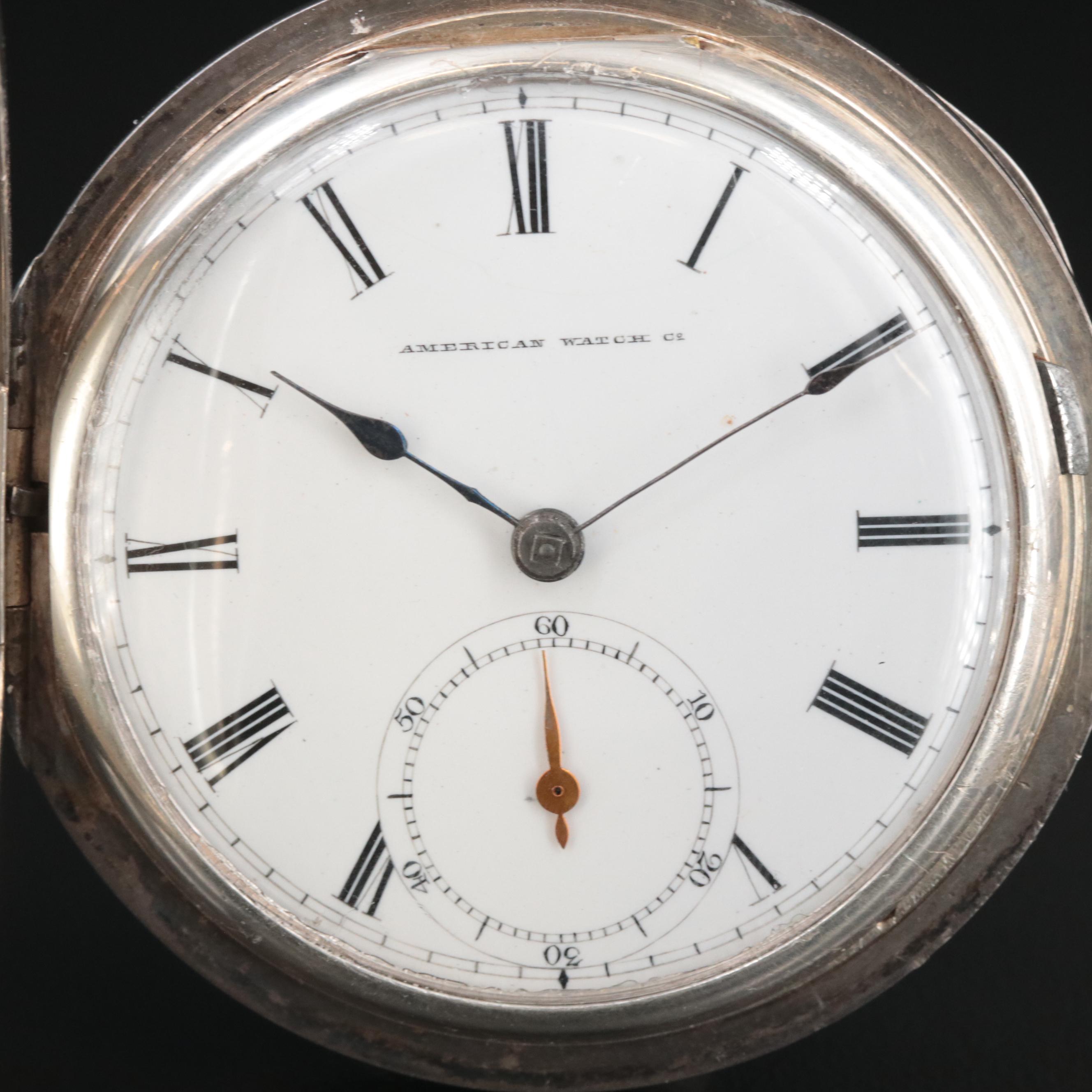 1863 American Watch Co. 800 Silver Pocket Watch