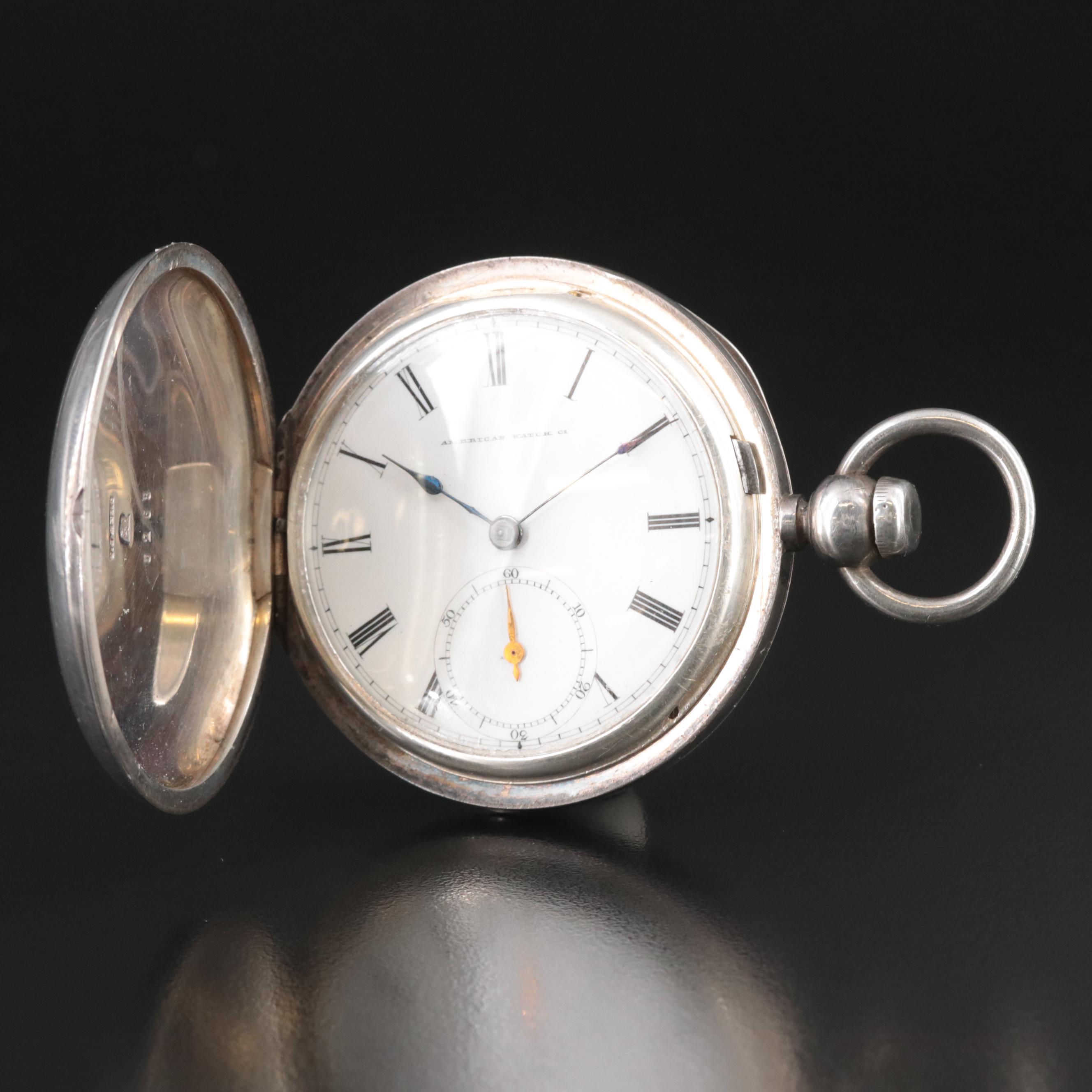 1863 American Watch Co. 800 Silver Pocket Watch