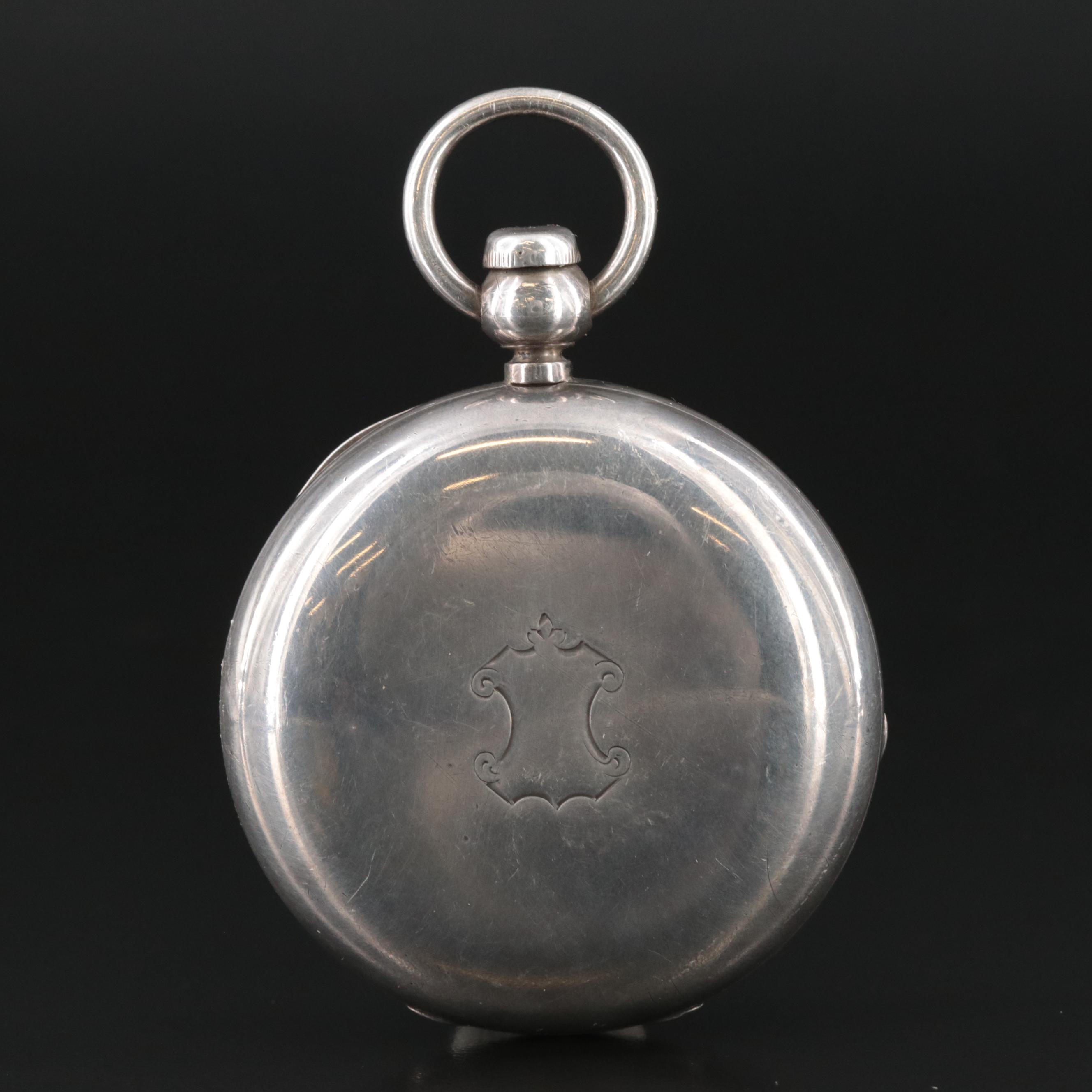 1863 American Watch Co. 800 Silver Pocket Watch