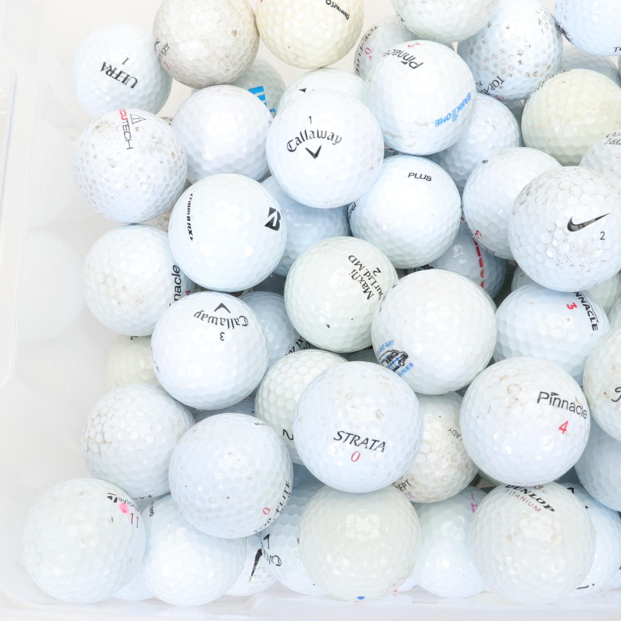 Callaway, Pinnacle, Strata, Titleist and More Golf Ball Assortment