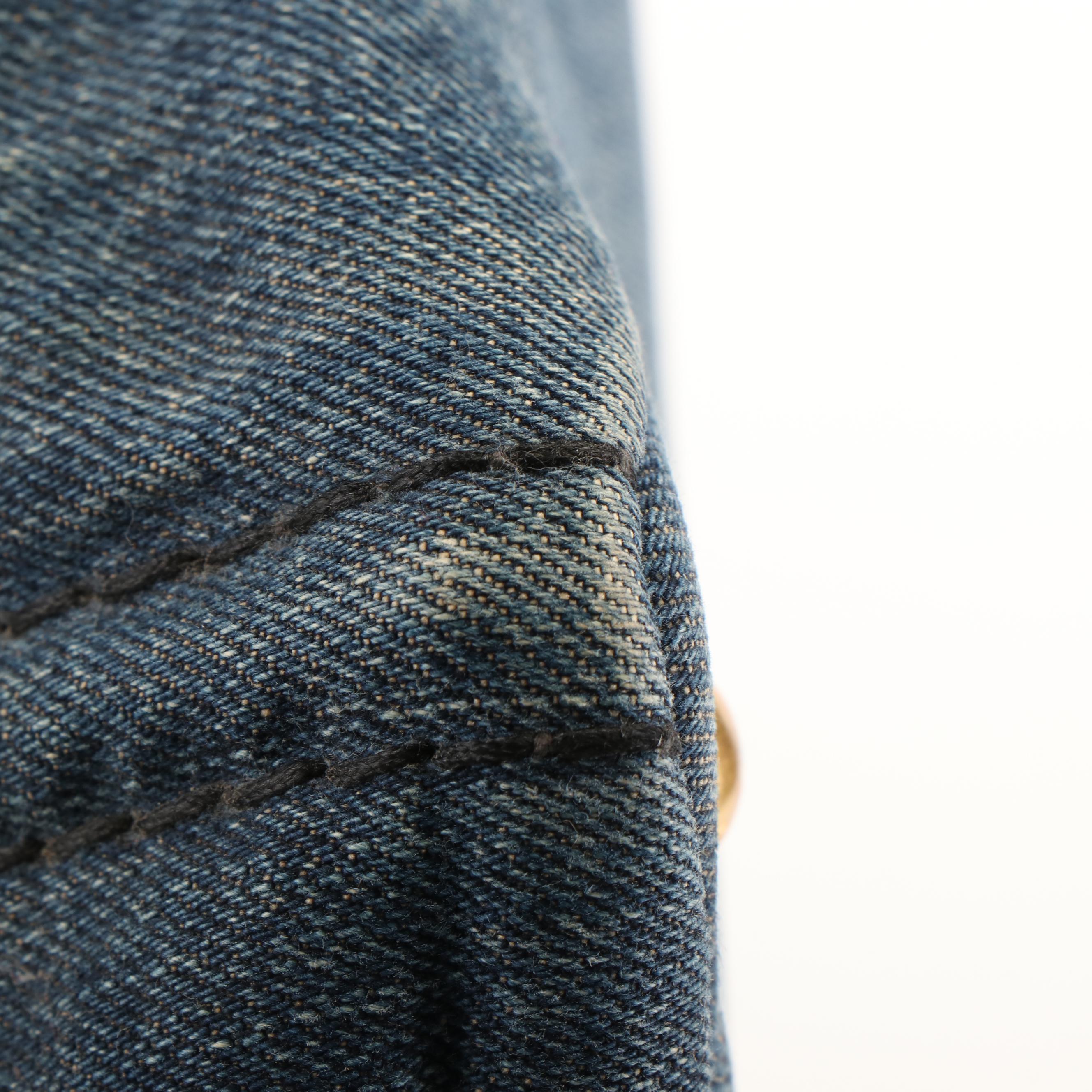 Prada Canapa Logo Denim Tote Bag