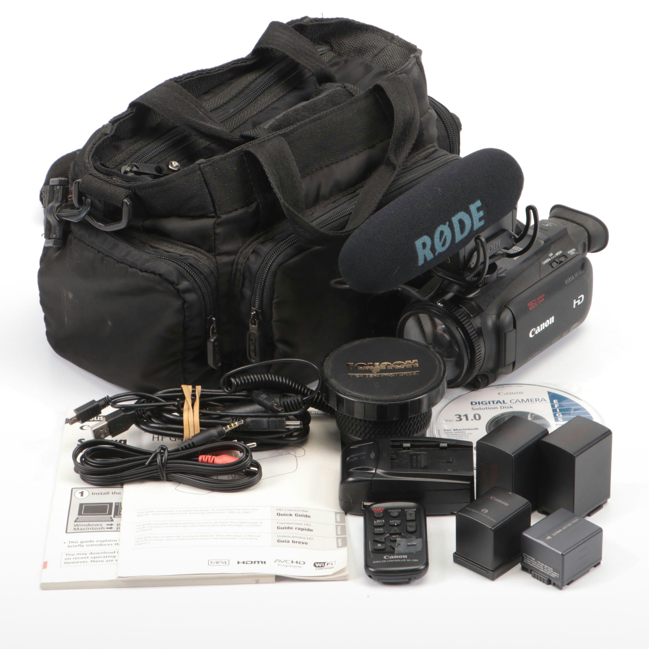 Canon Vixia HF G40 Camera with Accessories and Bag