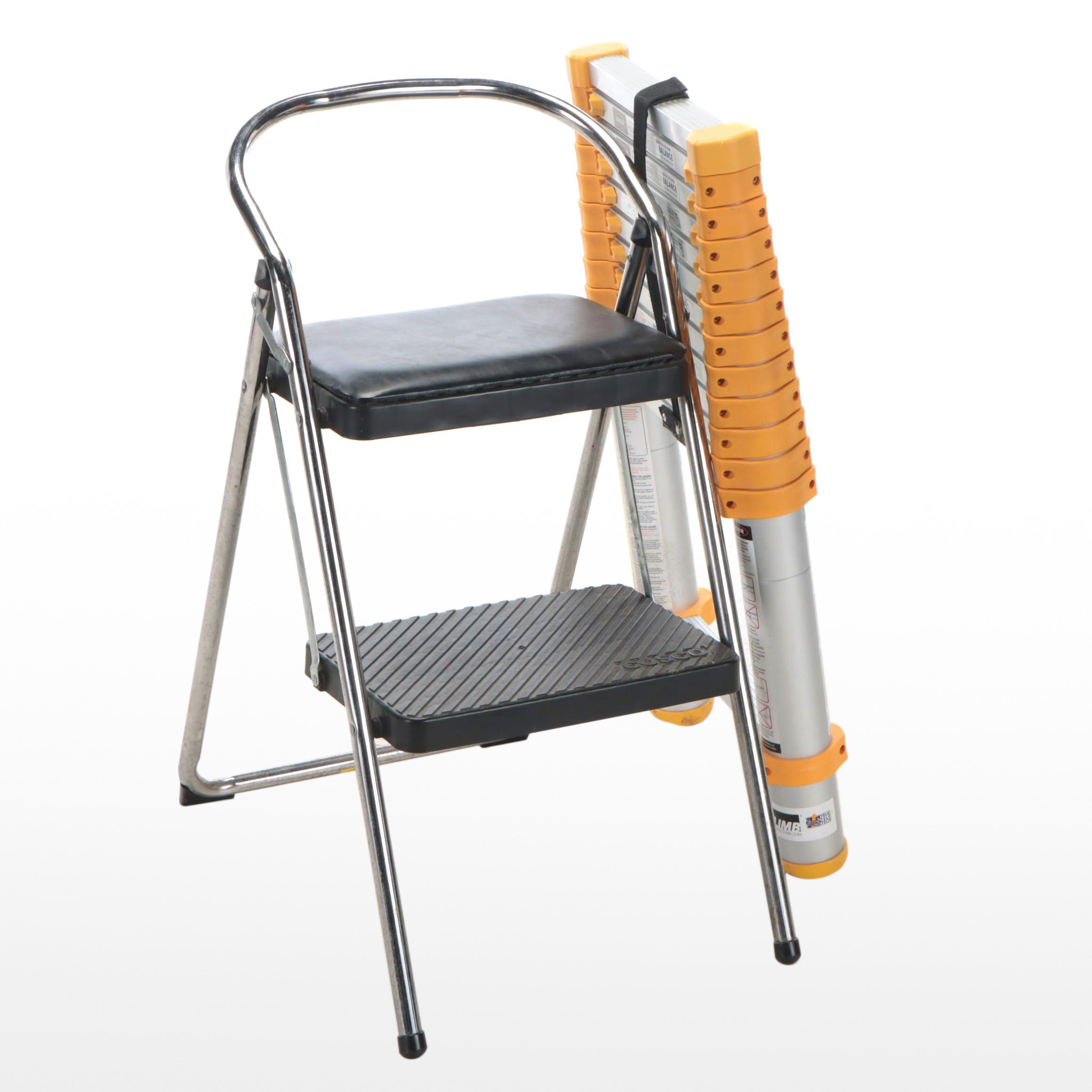 Cosco Step Stool with 12'6 Telescoping Extension Ladder