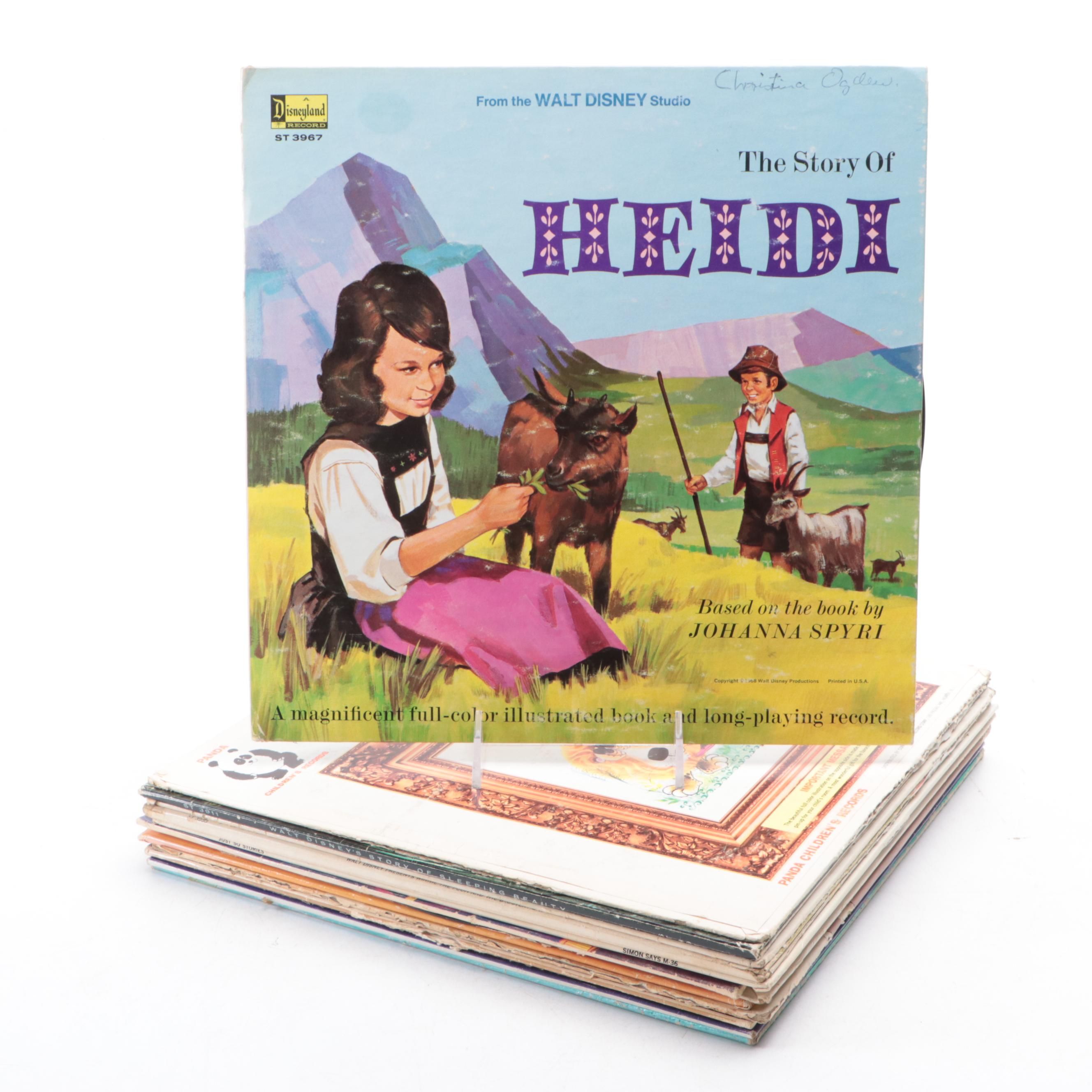 "The Story of Heidi," "Fairy Tales," and More Children's Vinyl Record Albums