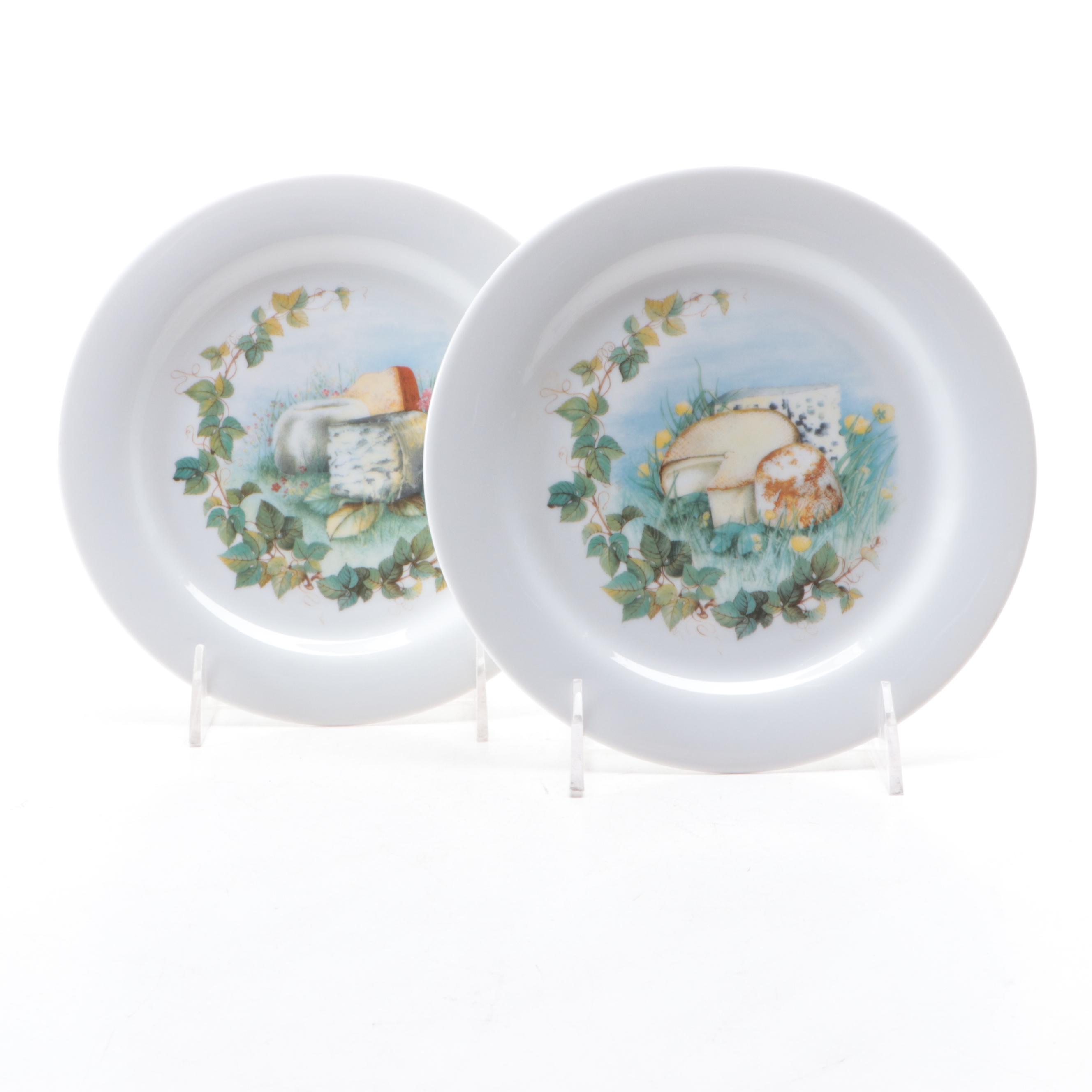 Josef Kuba Porcelain Cheese Plates